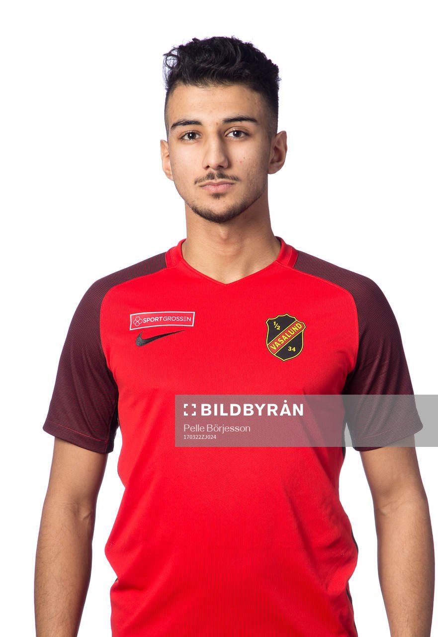 Vasalunds Yosef Al-Mayahi poserar för ett porträtt den 22 mars 2017 i Stockholm.