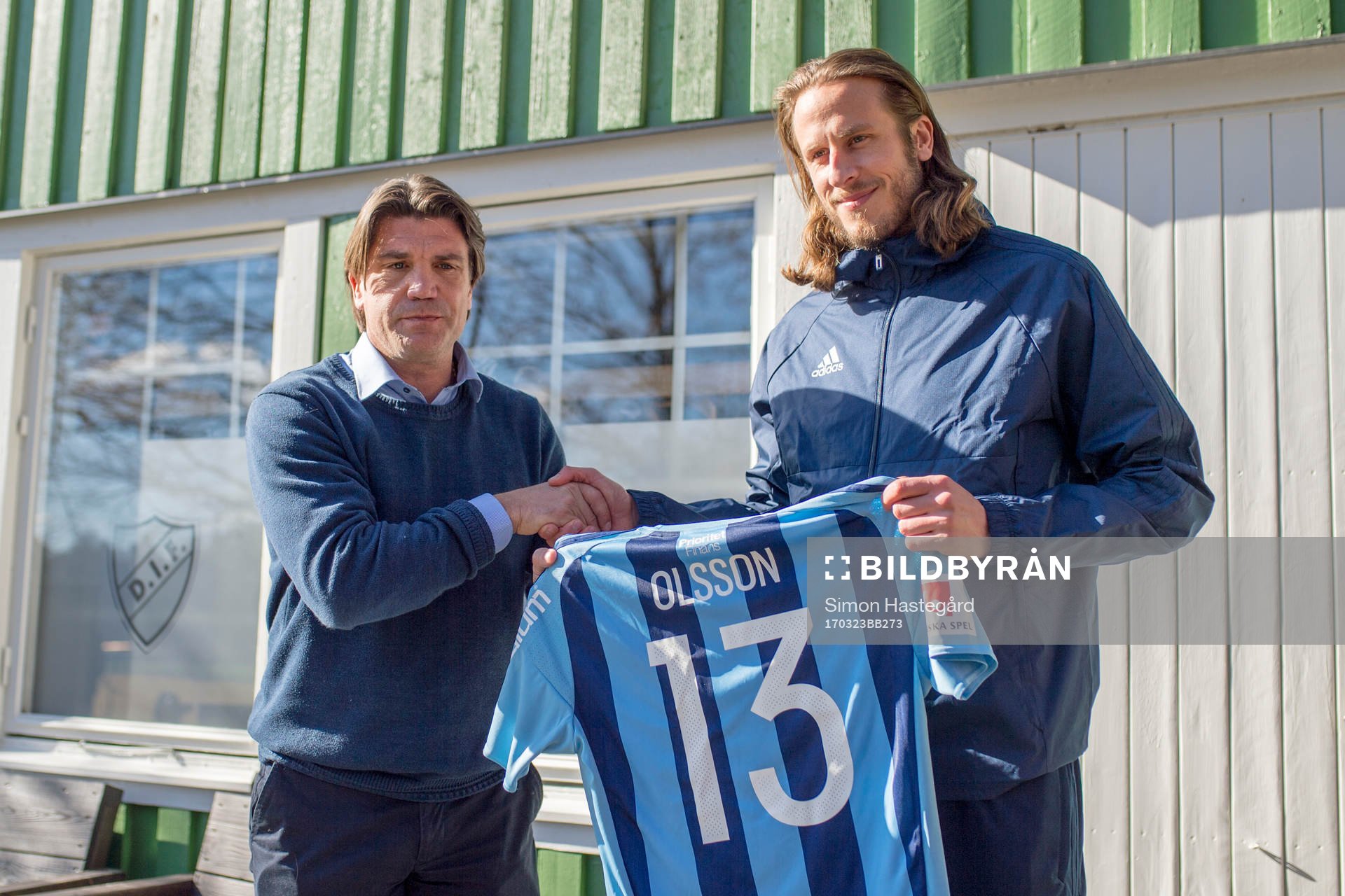 Djurgårdens sportchef Bosse Andersson  presenterar Jonas