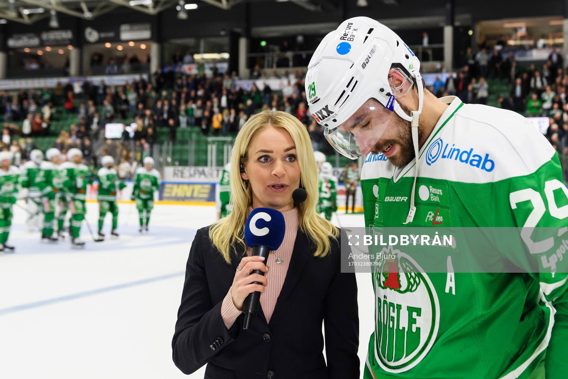 Cmores Ida Björnstad intervjuar Rögles Ludvig Rensfeldt