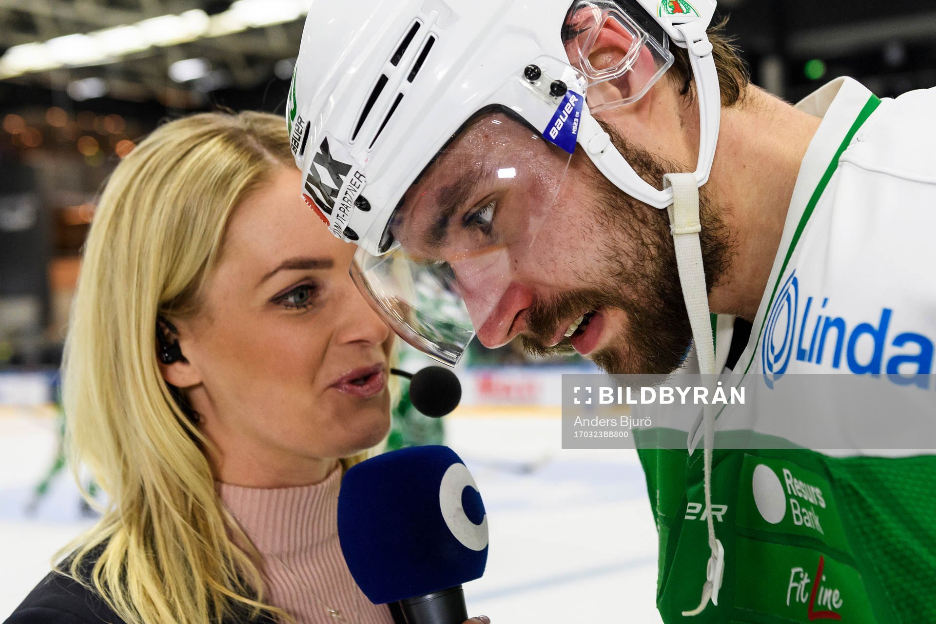 Cmores Ida Björnstad intervjuar Rögles Ludvig Rensfeldt