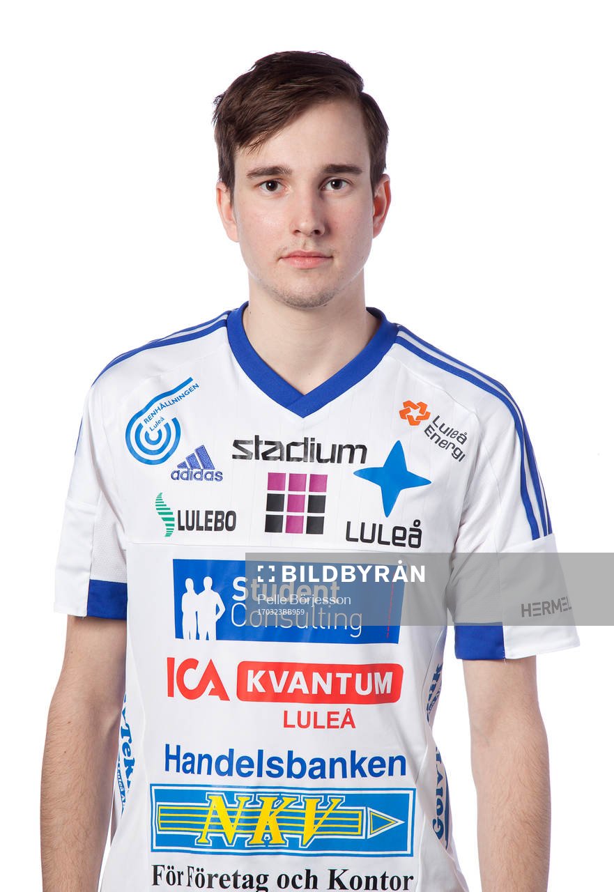 Luleås Viktor Pettersson poserar för ett porträtt den 23 mars 2017 i Luleå.