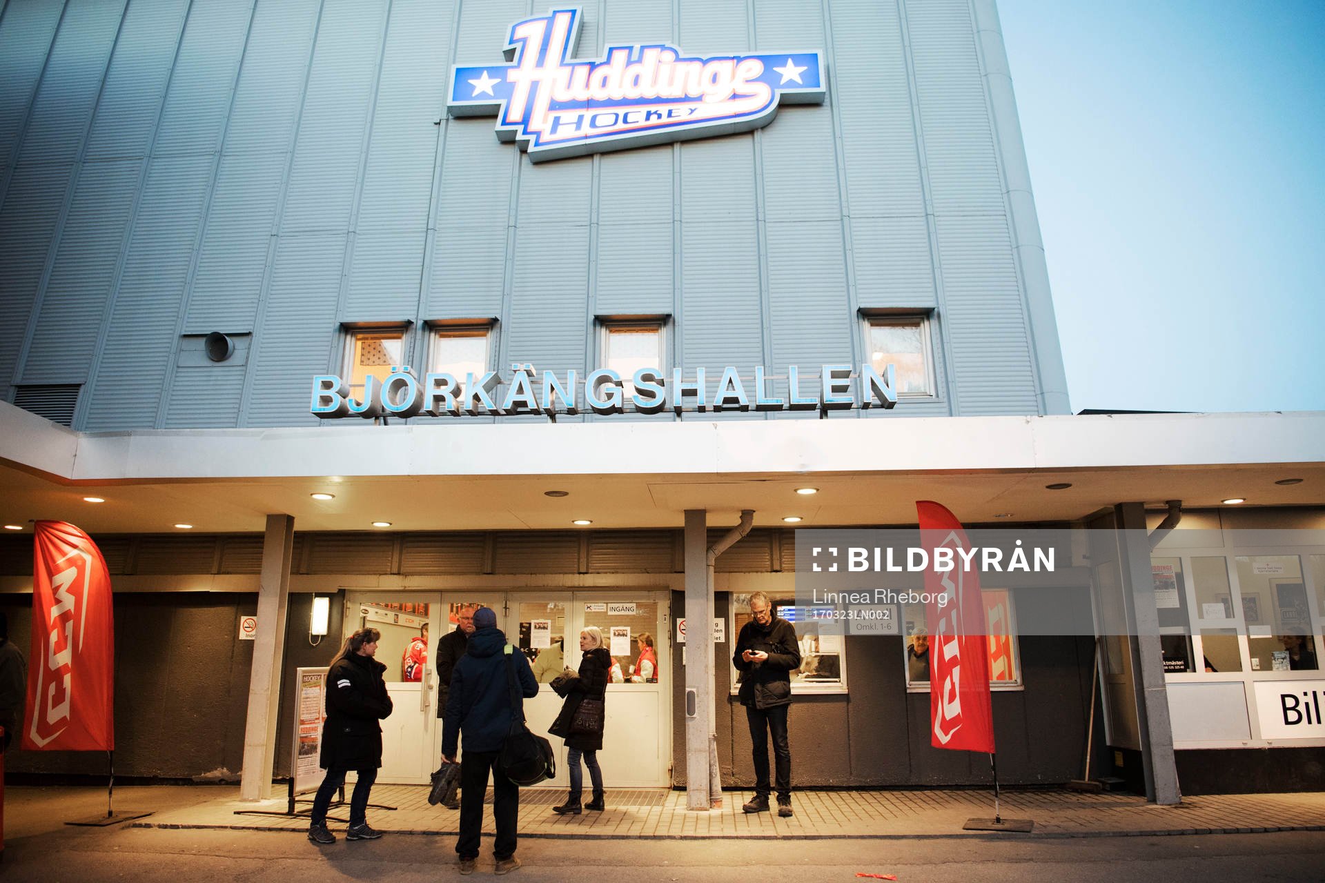 Exteriör av Björkängshallen