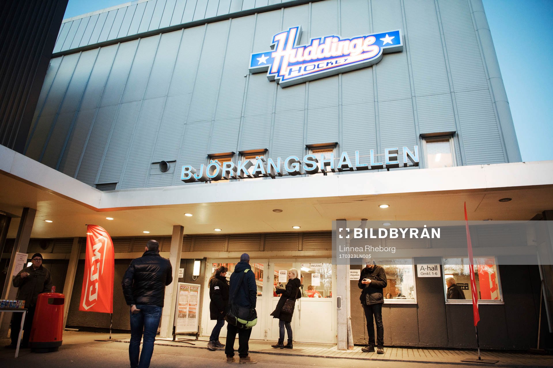 Exteriör av Björkängshallen