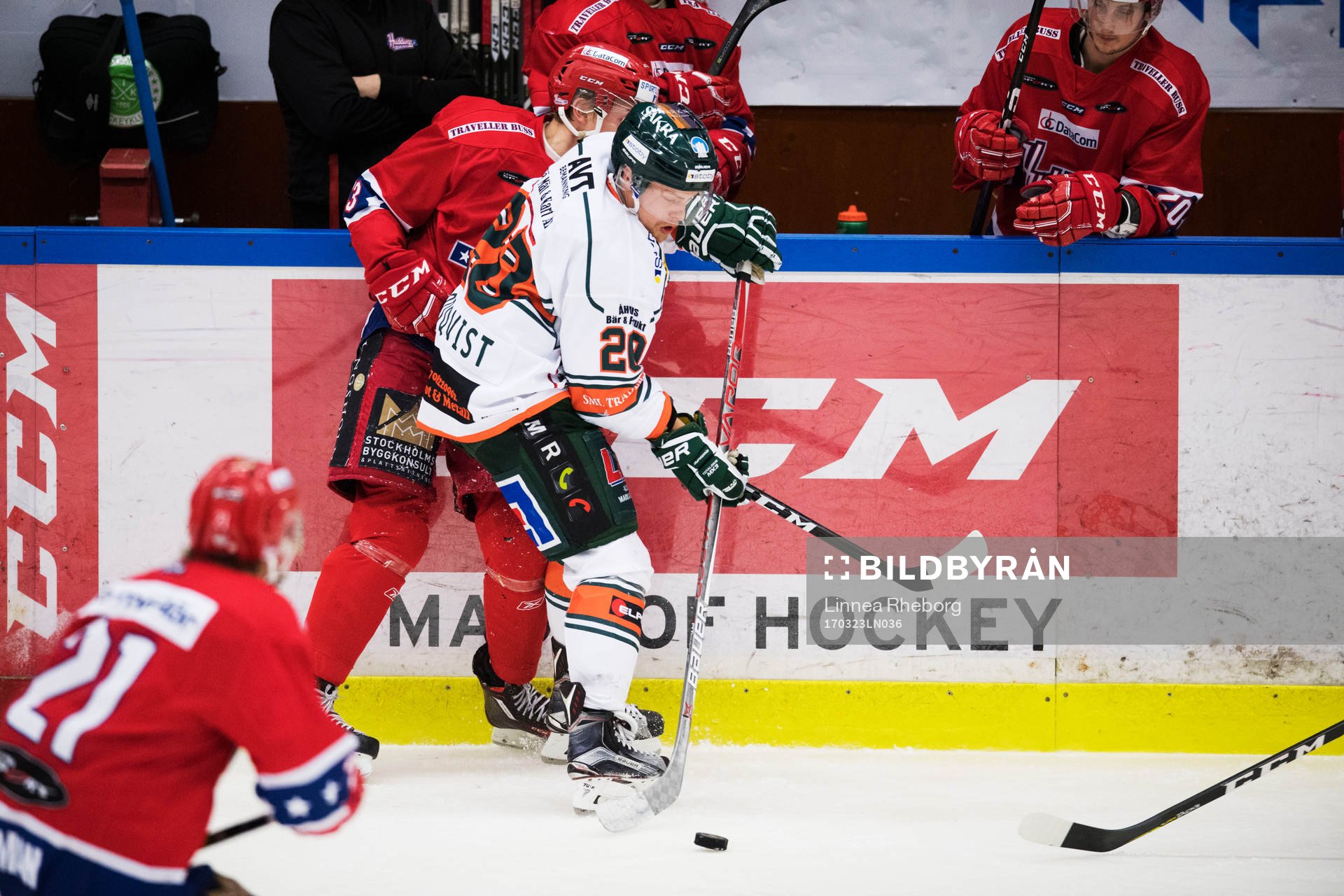 Huddinges Dennis Nordström och Kristianstads Thom Flodkvist