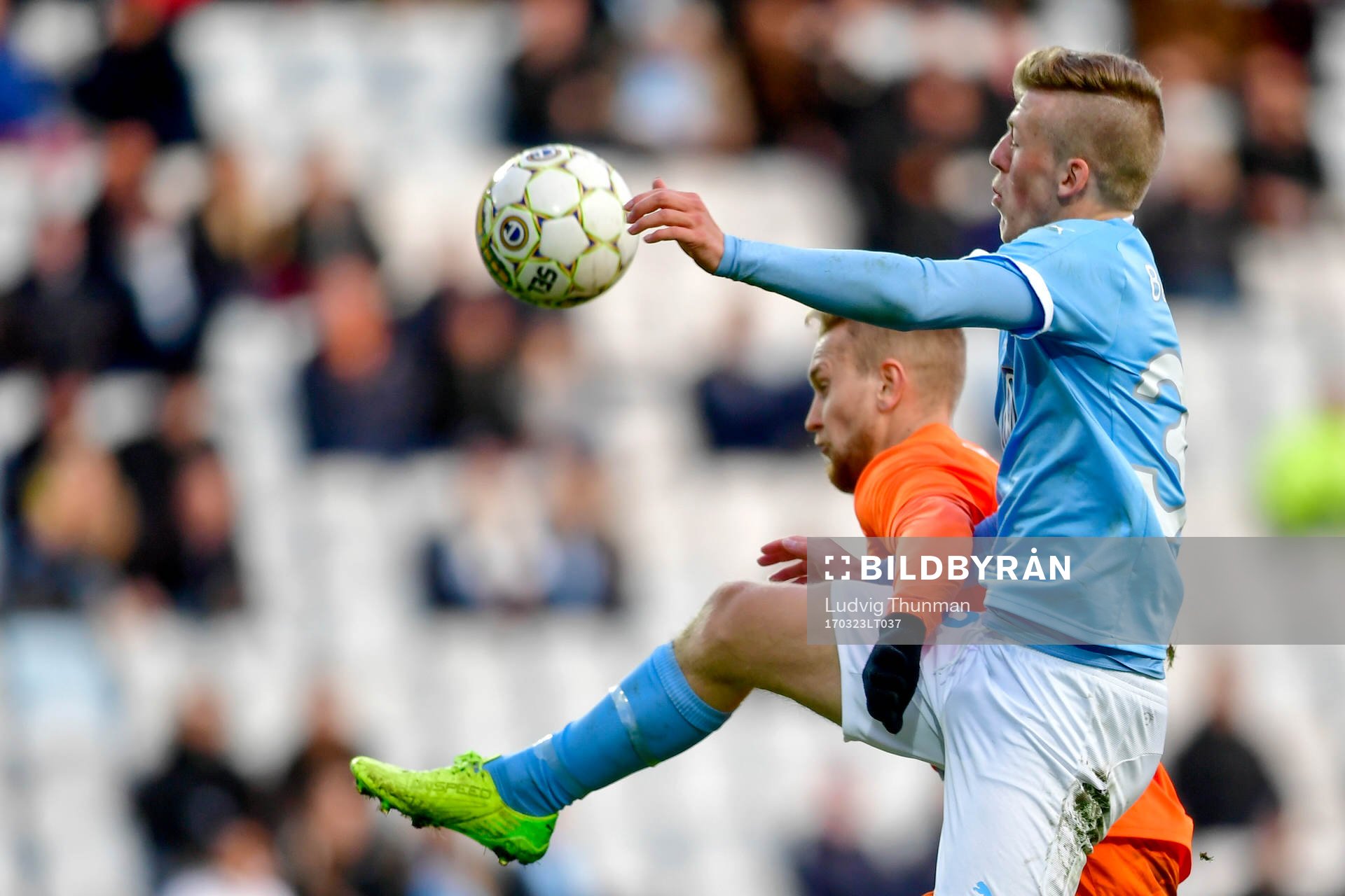 Eskilstunas Alexander Michell och Malmö FFs Teddy Bergqvist
