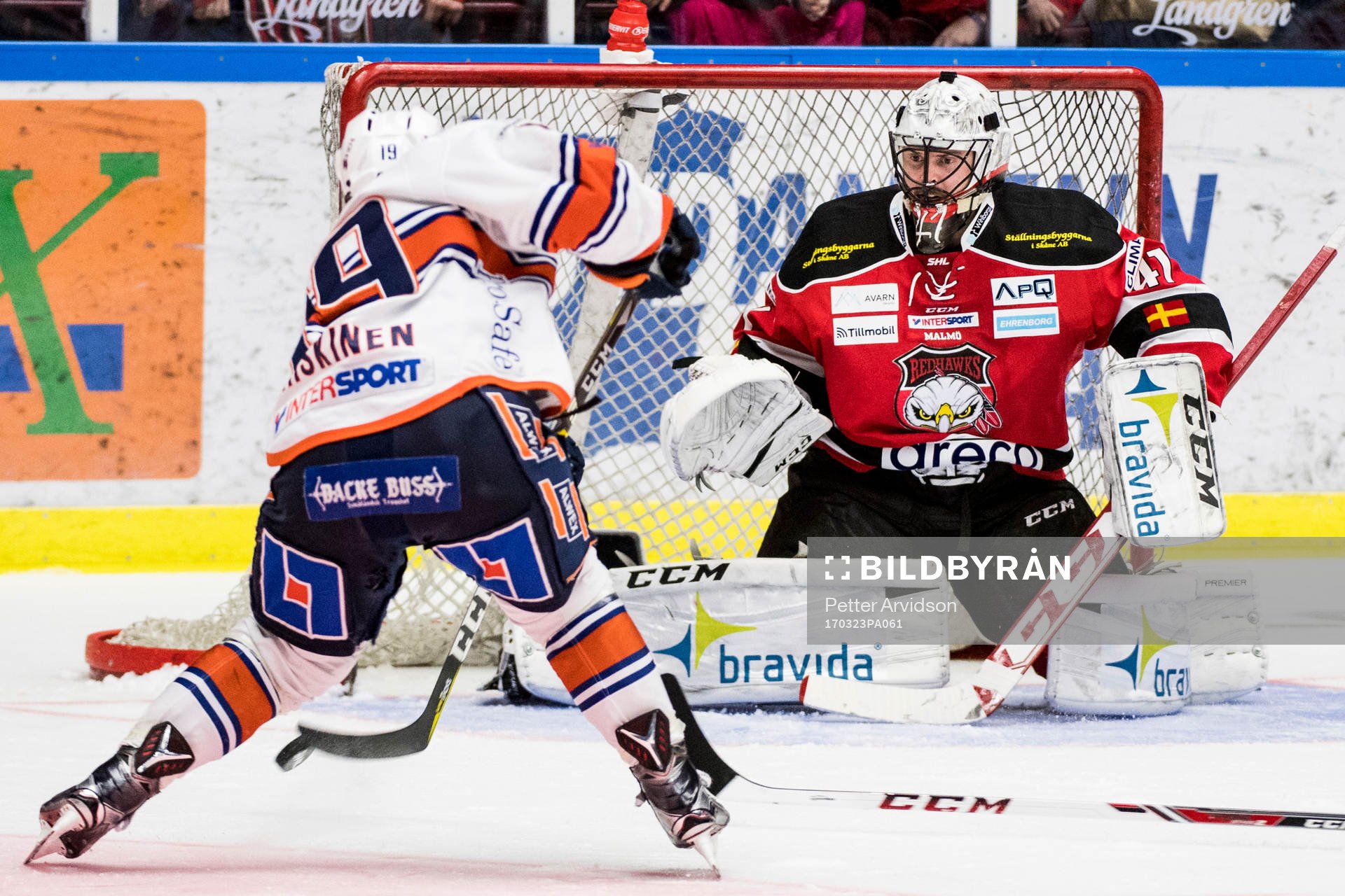 Växjös Tuomas Kiiskinen gör 0-3 bakom Malmö Redhawks