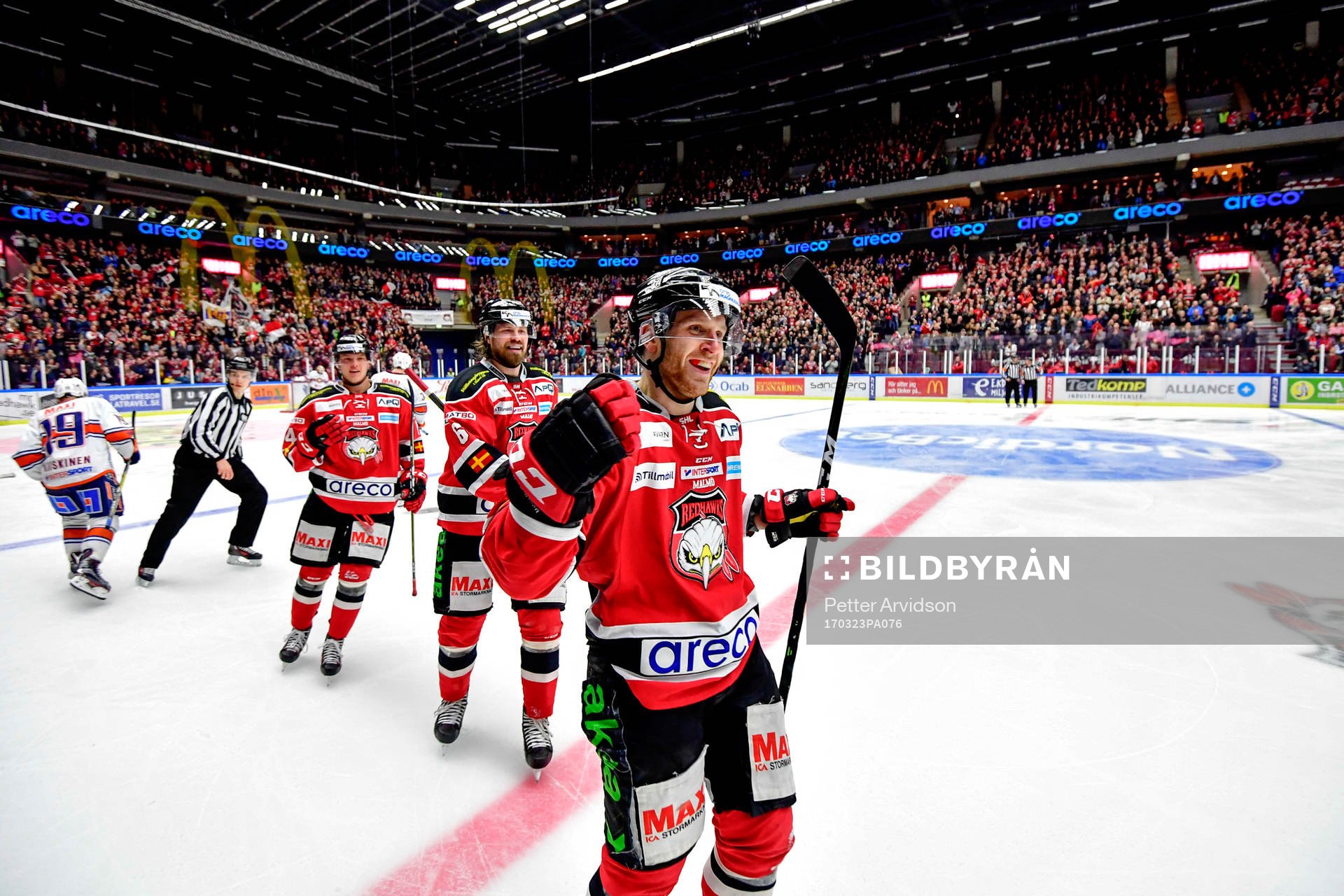 Malmö Redhawks Frederik Storm jublar