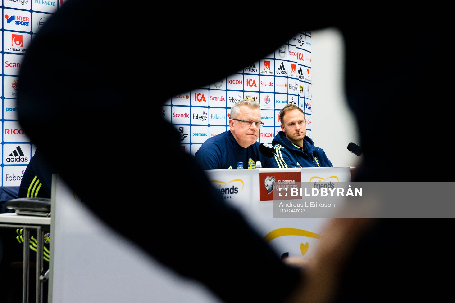 Sveriges förbundskapten Janne Andersson och Andreas