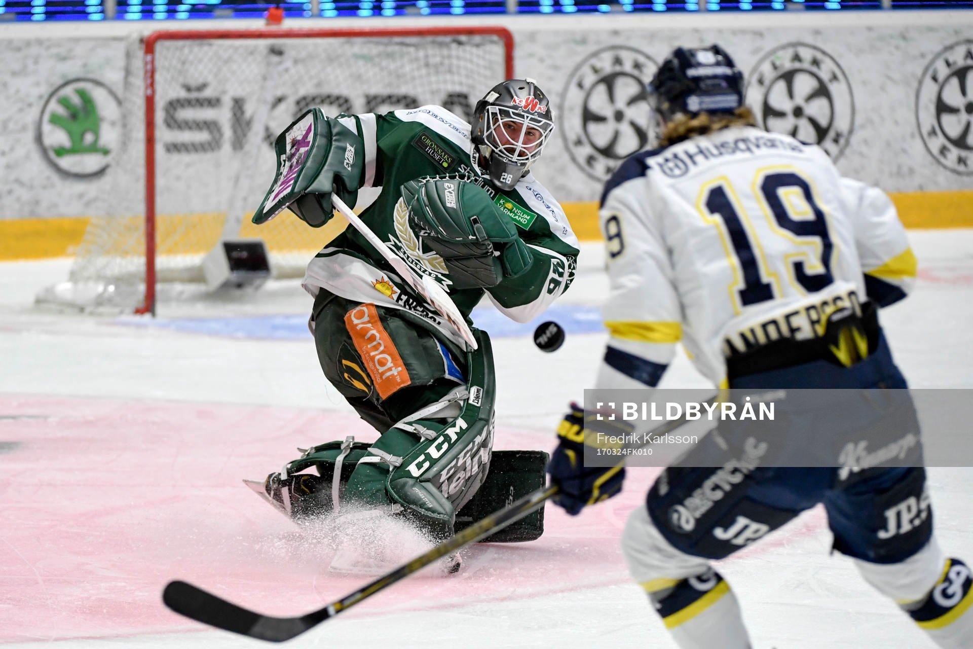 Färjestads målvakt Stefan Steen