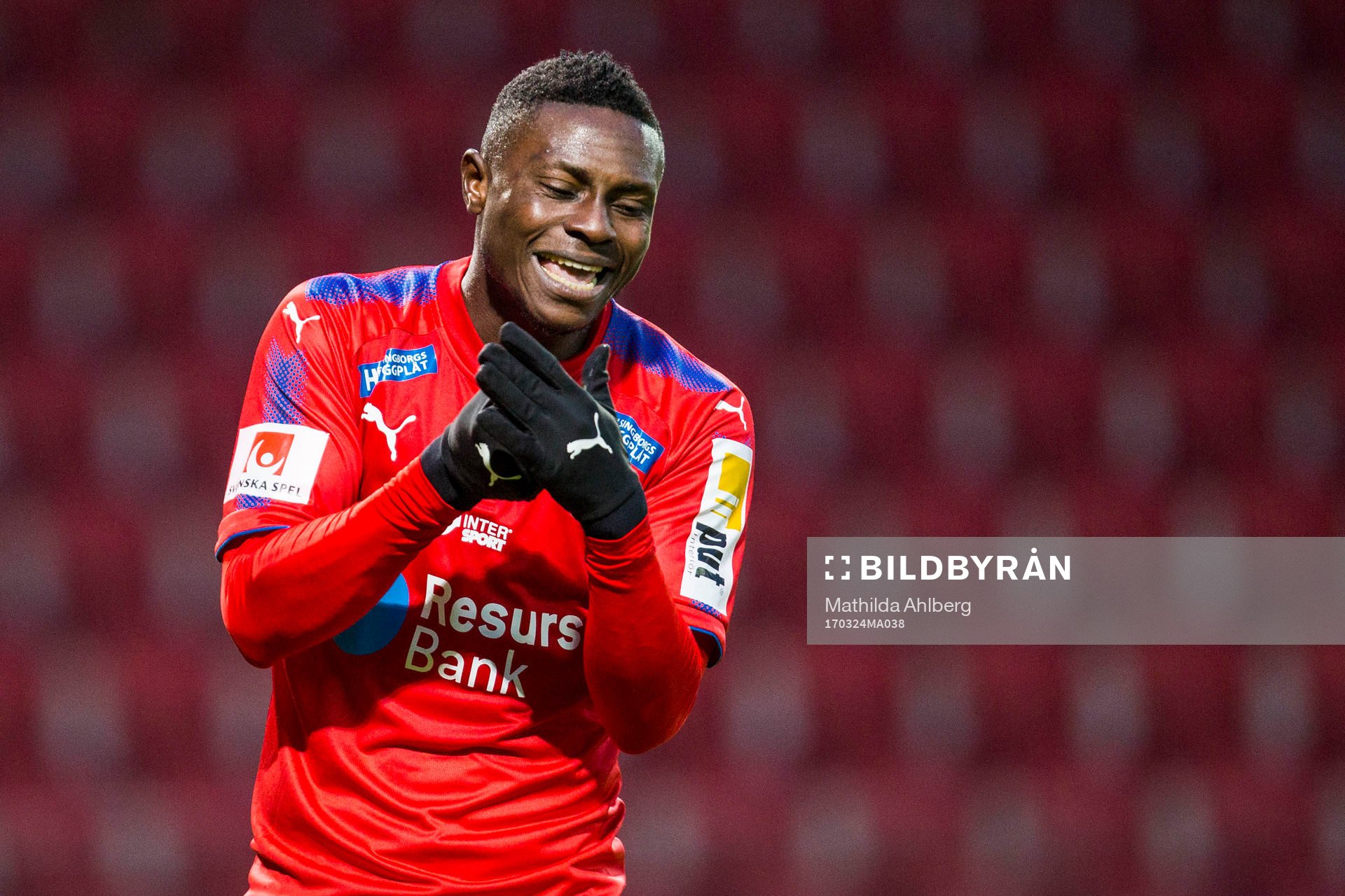 Helsingborgs Oke Akpoveta deppar