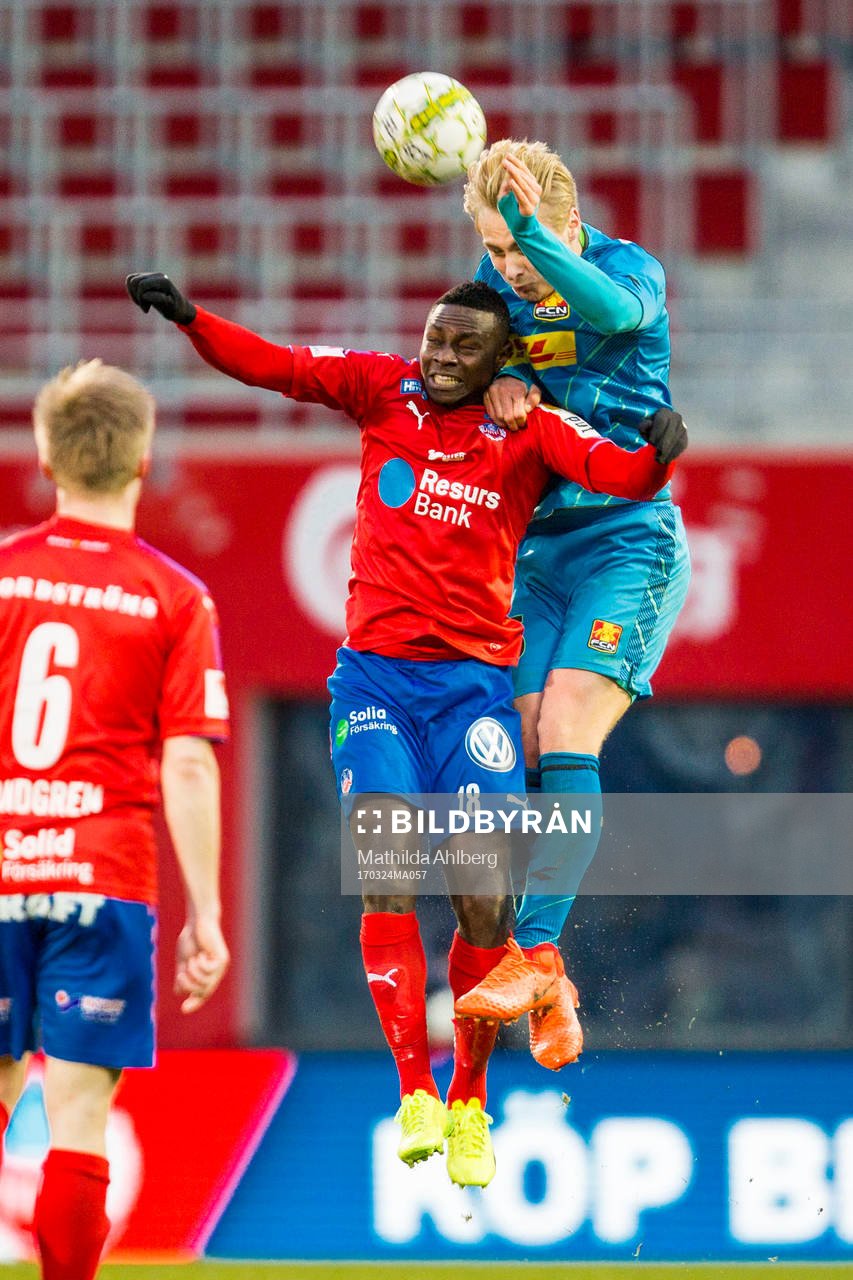 Helsingborgs Oke Akpoveta och Nordsjällands Victor Nelsson