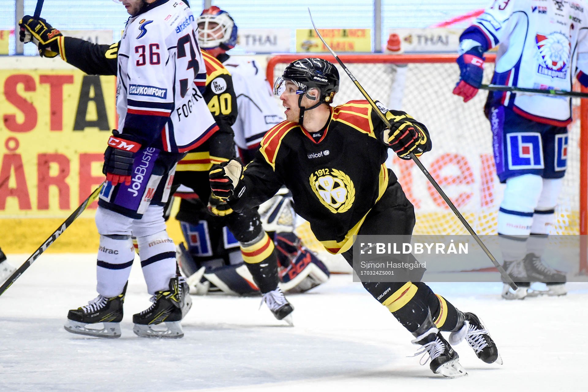 Brynäs Kevin Clark jublar