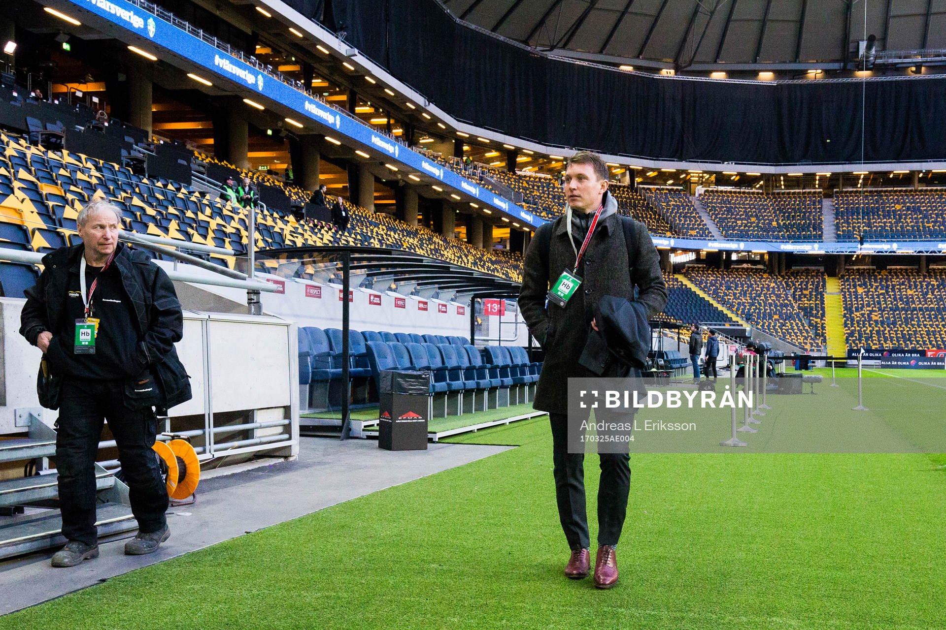 Eurosports expert Kim Källström anländer innan