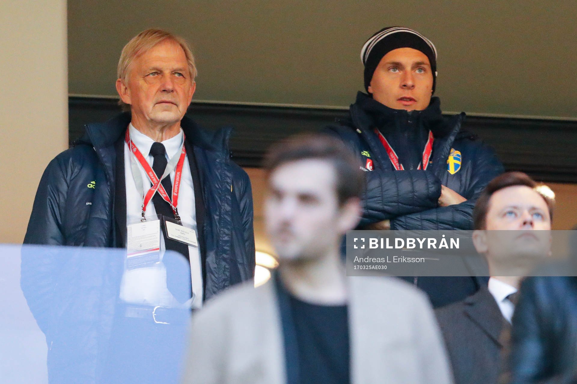 Sveriges landslagschef Lars Richt och Victor Nilsson