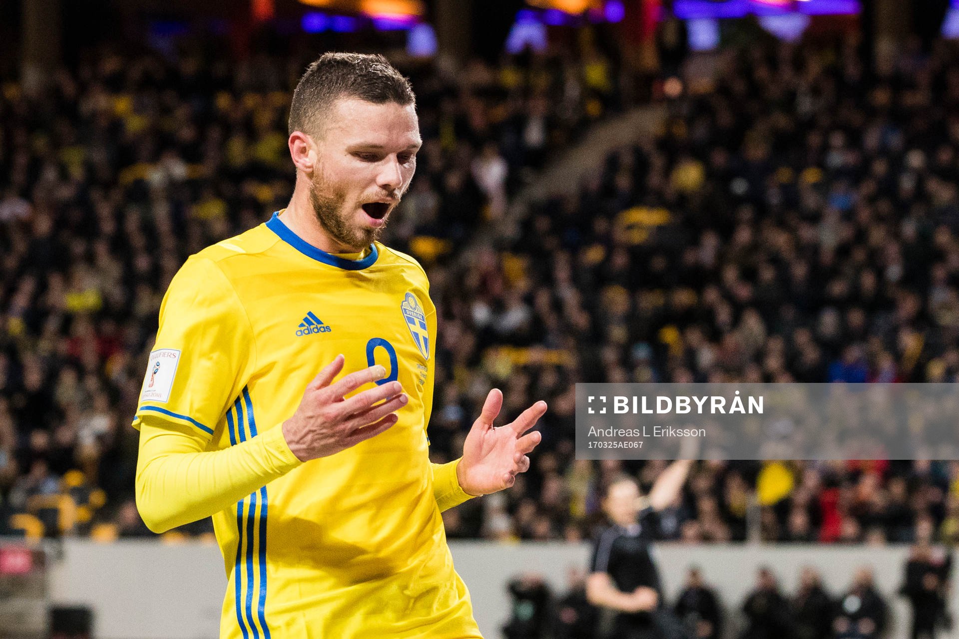 Sveriges Marcus Berg reagerar