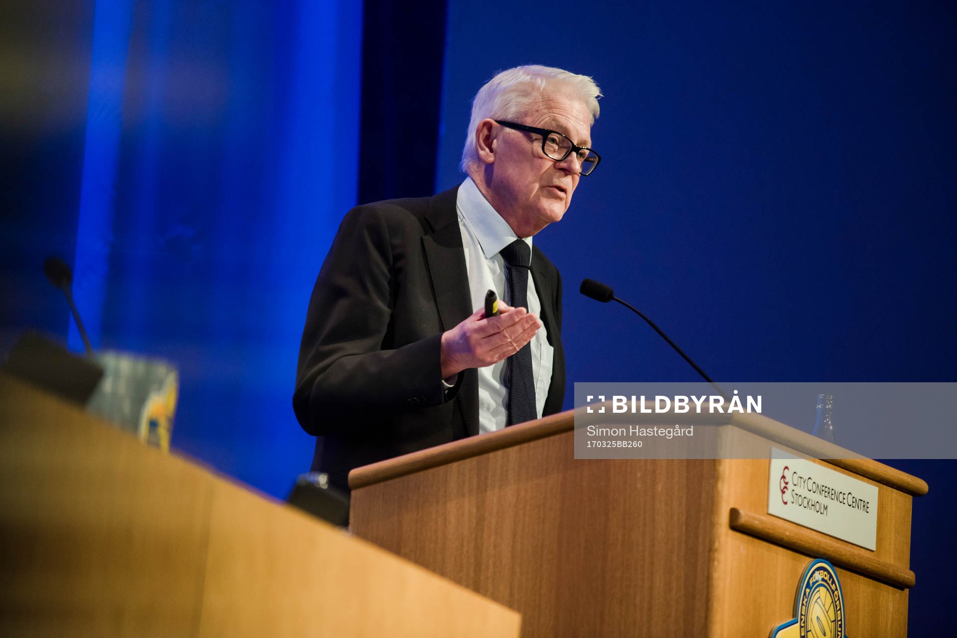 Senior Advisor Sune Hellströmer  under Svenska Fotbollsförbundets årsmöte den 25 mars  2017 i Stockholm.