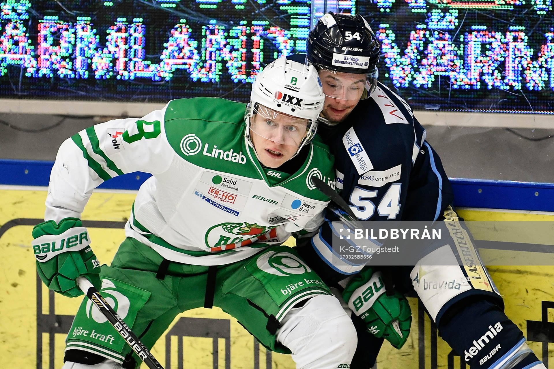 Rögles Jesper Williamsson och Karlskogas Henrik Rommel