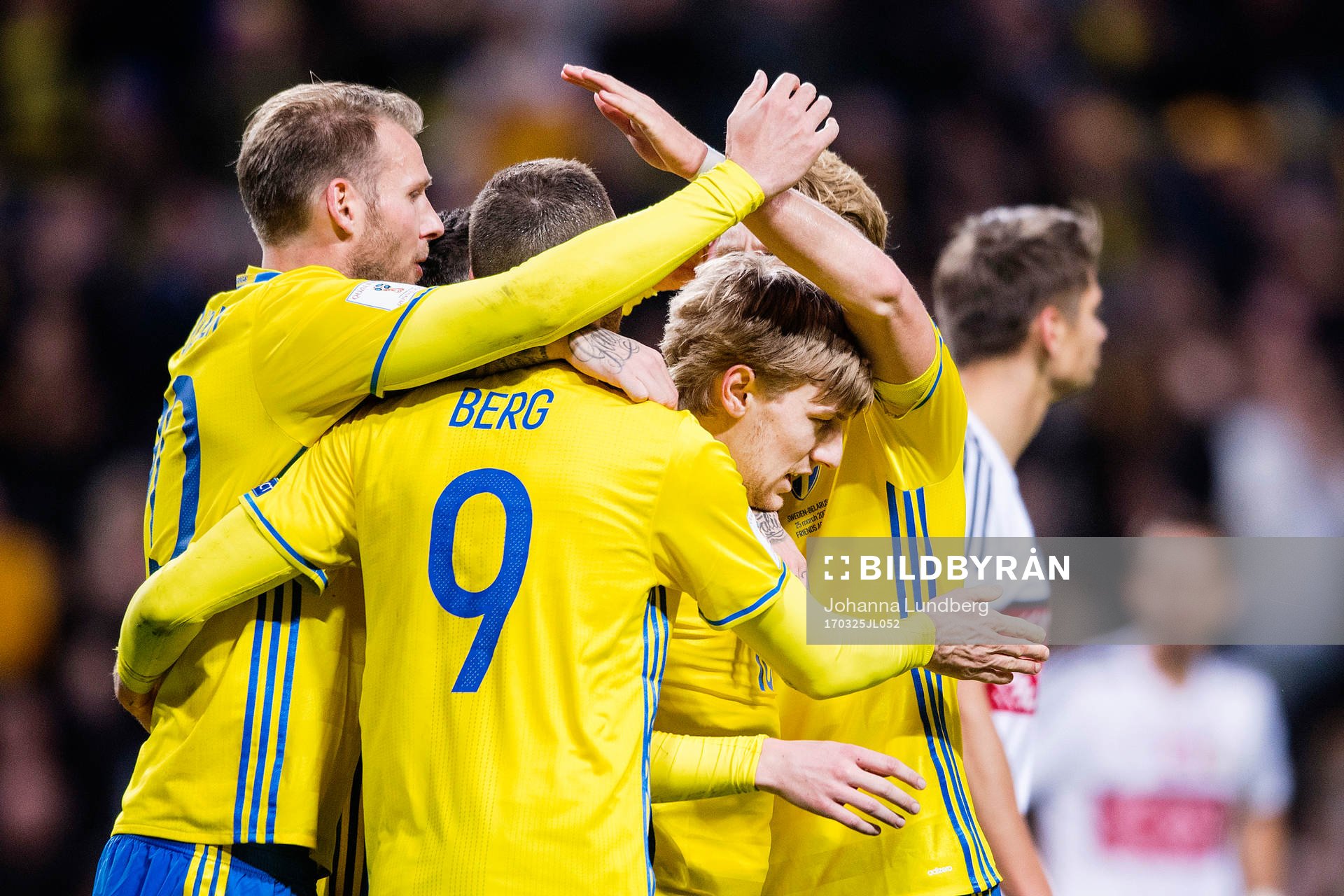Sveriges Ola Toivonen, Marcus Berg och Oscar Hiljemark