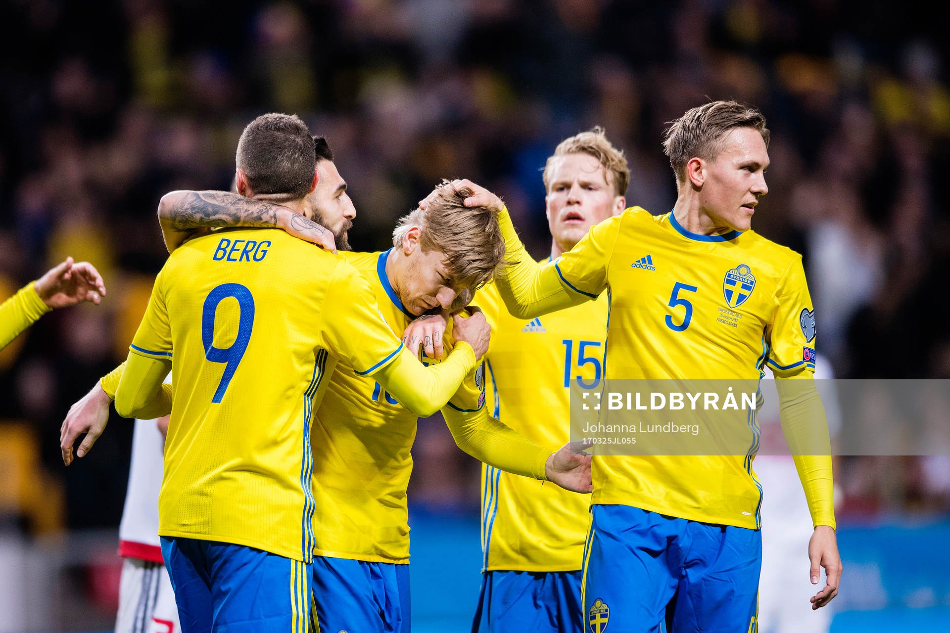 Sveriges Marcus Berg, Ludwig Augustinsson och Oscar