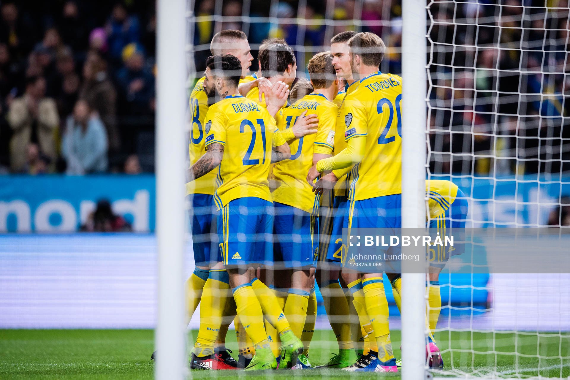 Sveriges Jimmy Durmaz, Jakob Johansson och Ola Toivonen