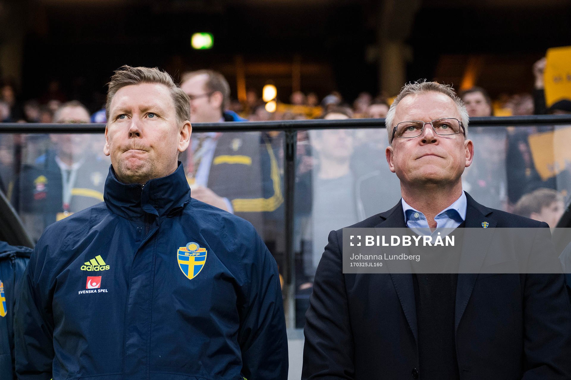 Sveriges assisterande förbundskapten Peter Wettergren och