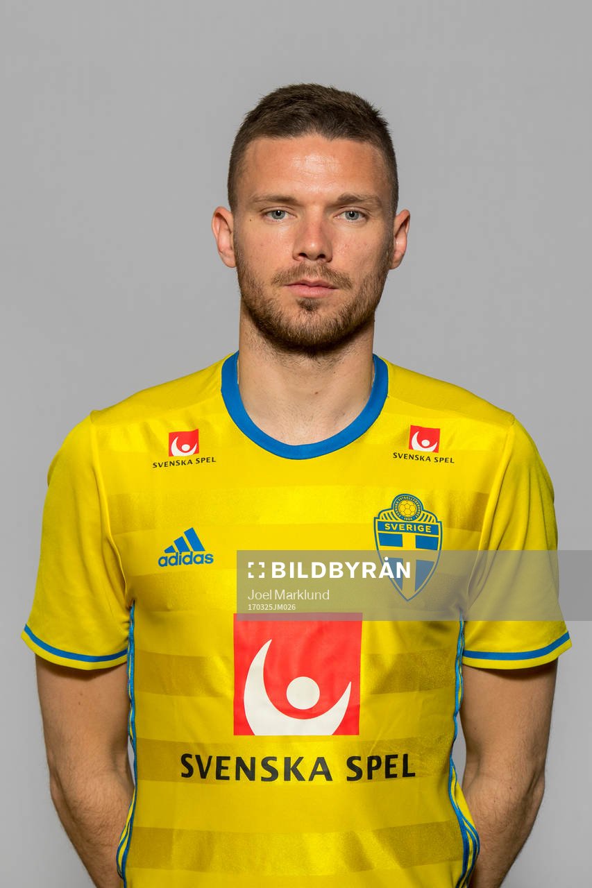 Marcus Berg, spelare i Sveriges fotbollslandslag, poserar för ett porträtt den 21 mars 2017 i Stockholm.