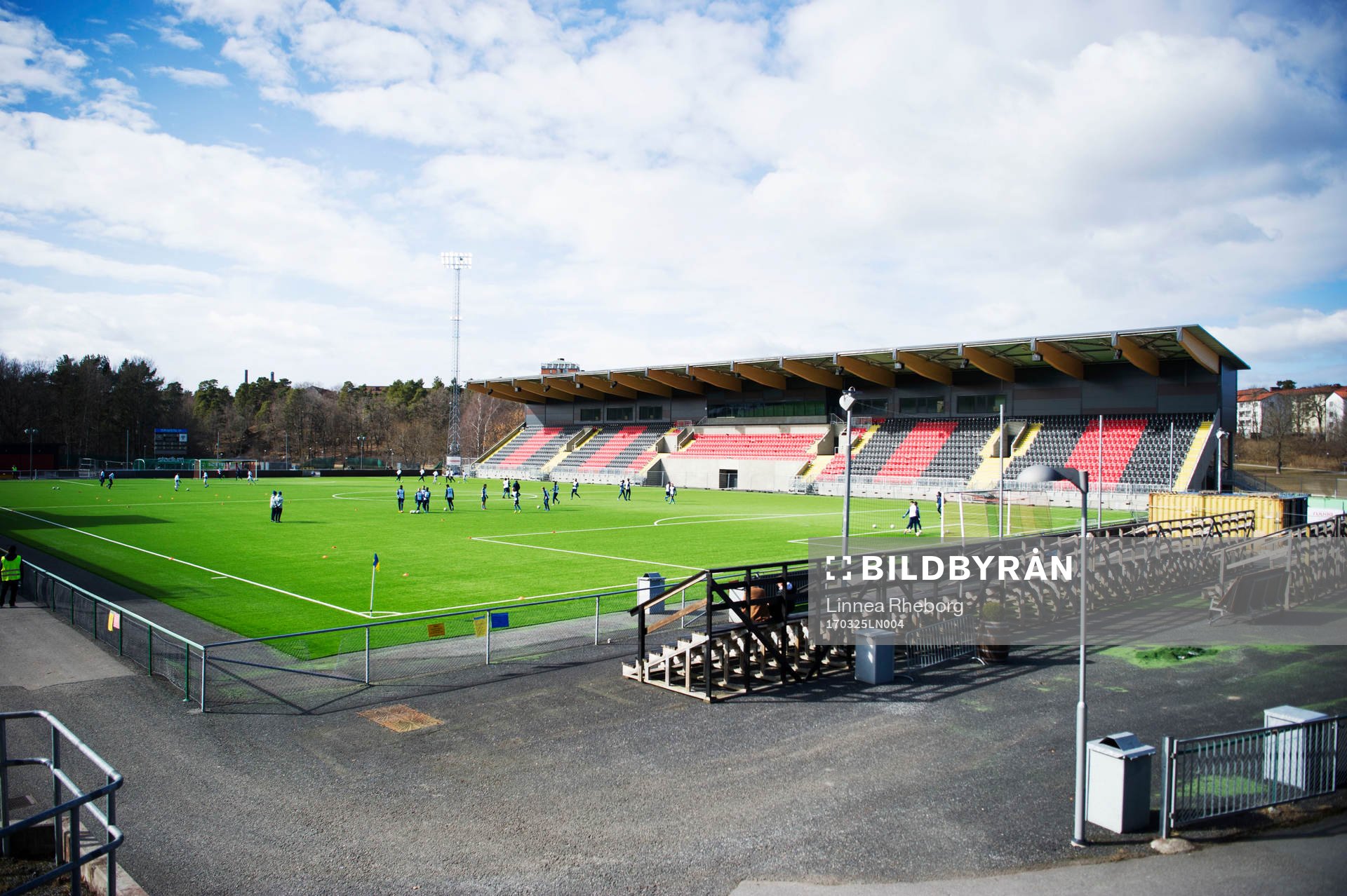 Översikt över nya läktaren på Grimsta IP