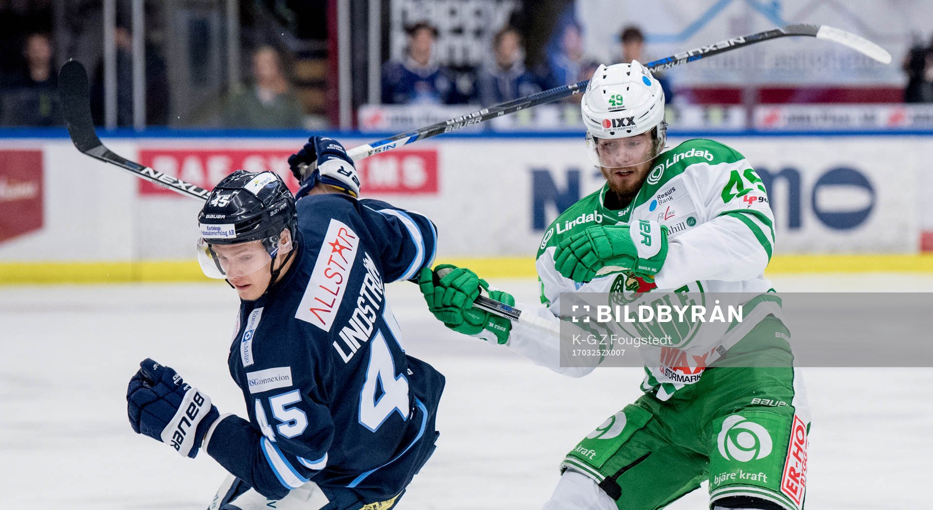 Rögles Sebastian Collberg och Karlskogas Axel Lindström