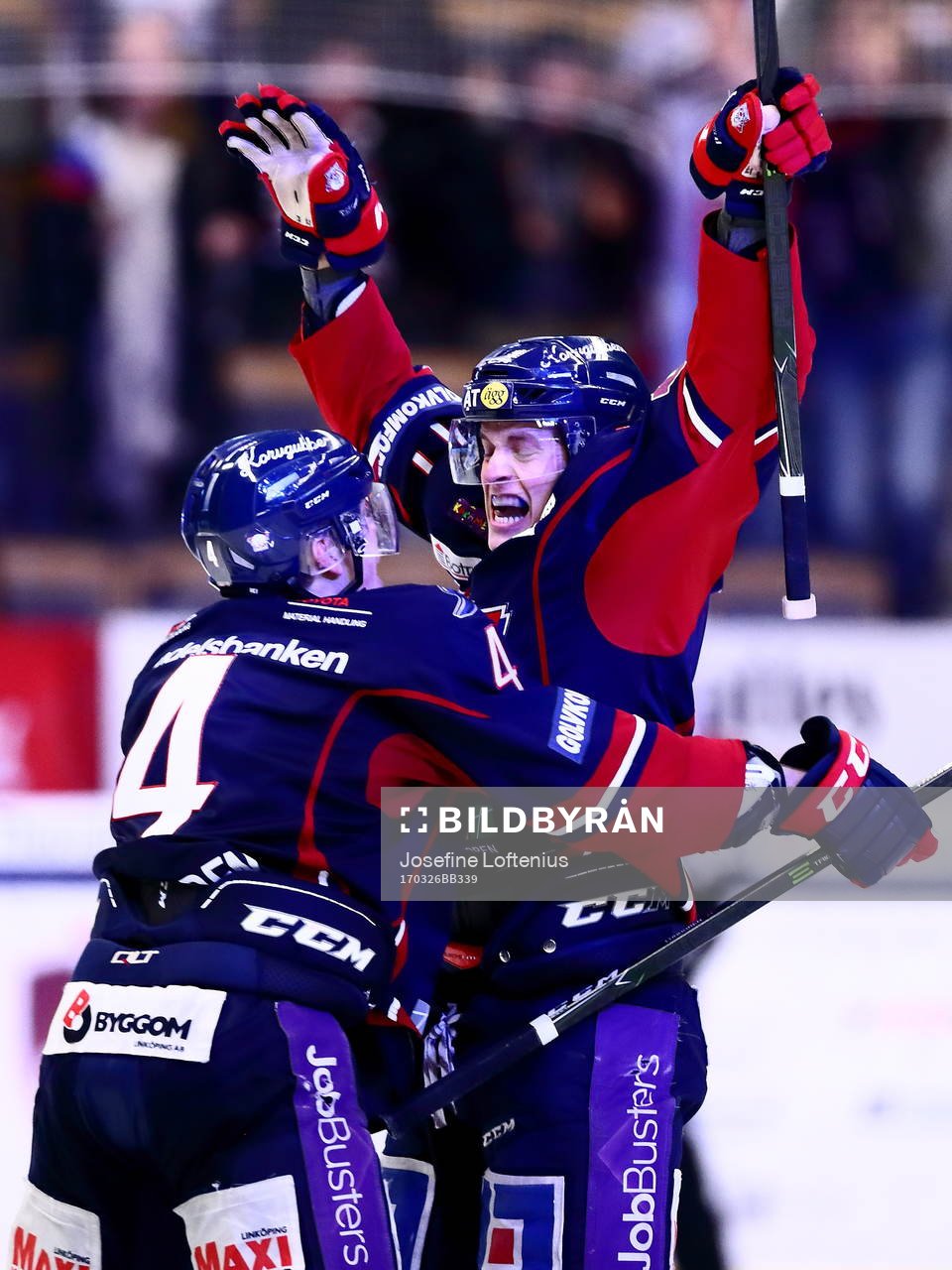Linköpings Henrik Törnqvist och Niclas Lundgren jublar