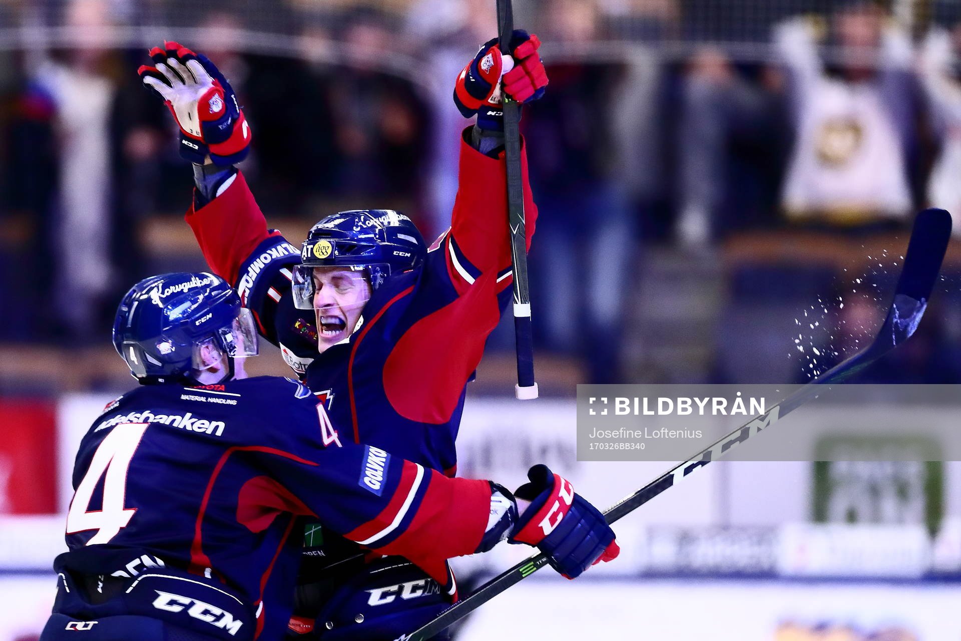 Linköpings Henrik Törnqvist och Niclas Lundgren jublar
