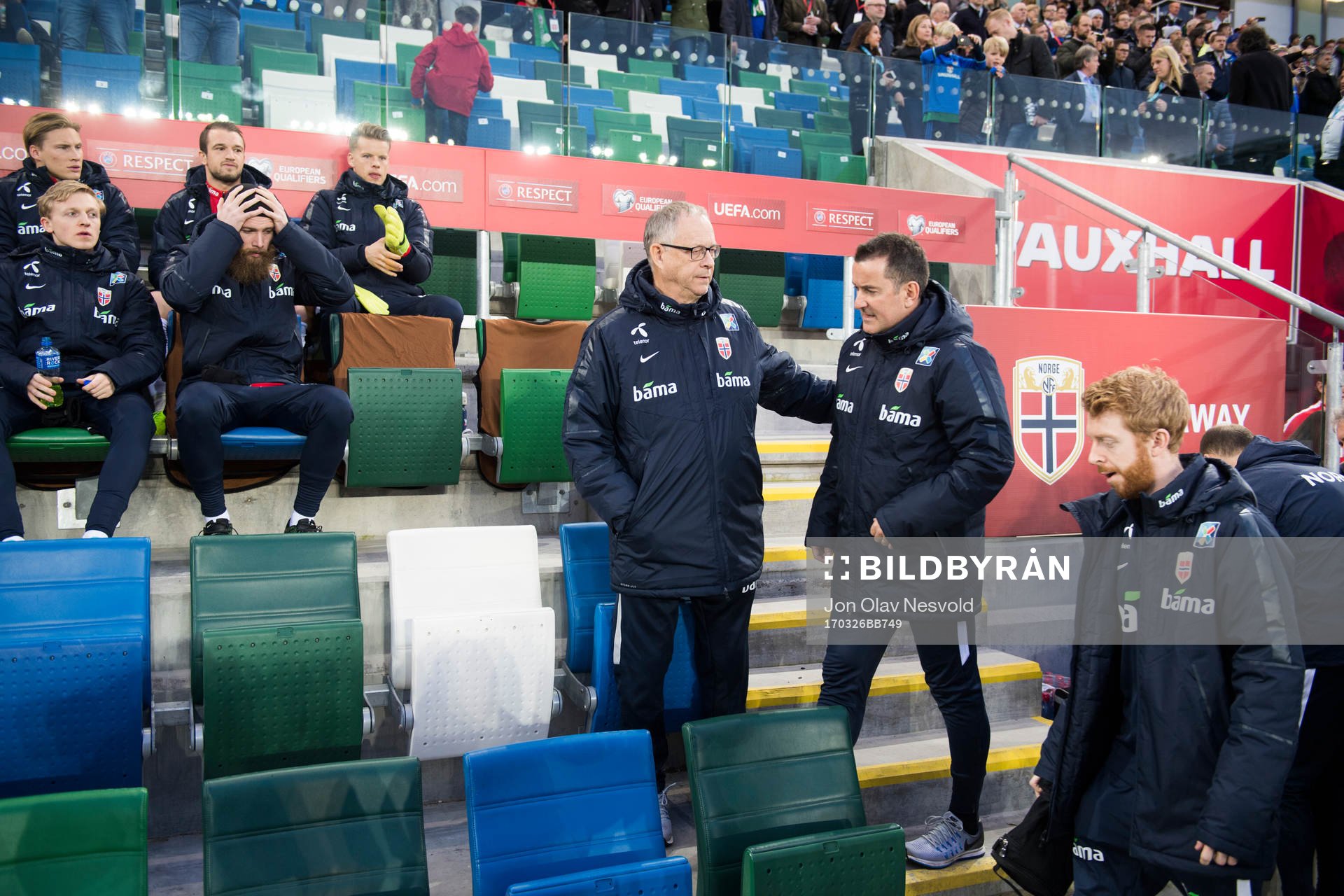 Norges förbundskapten Lars Lagerbäck och assisterande