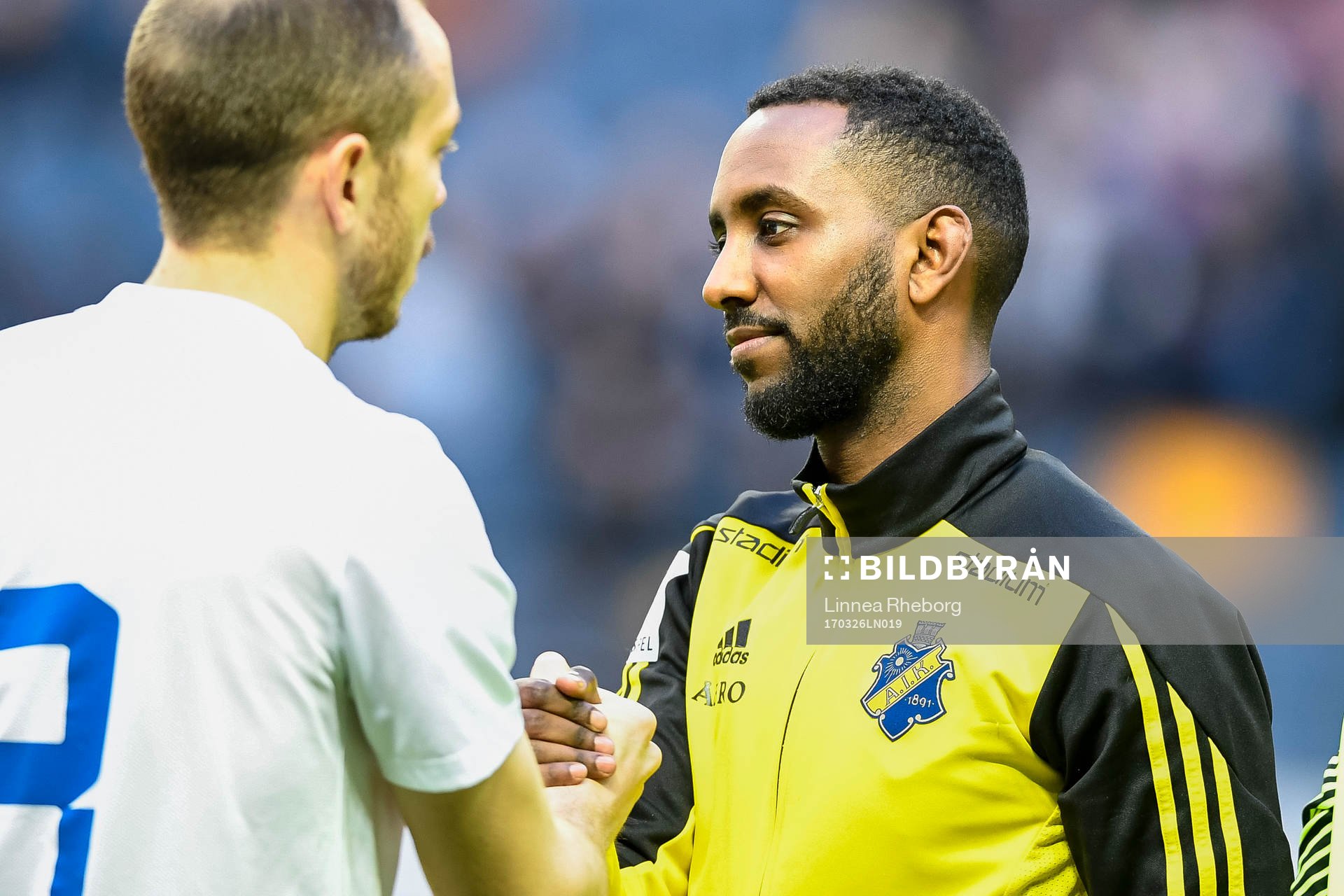 s Henok Goitom före en träningsmatch i fotboll mellan AIK