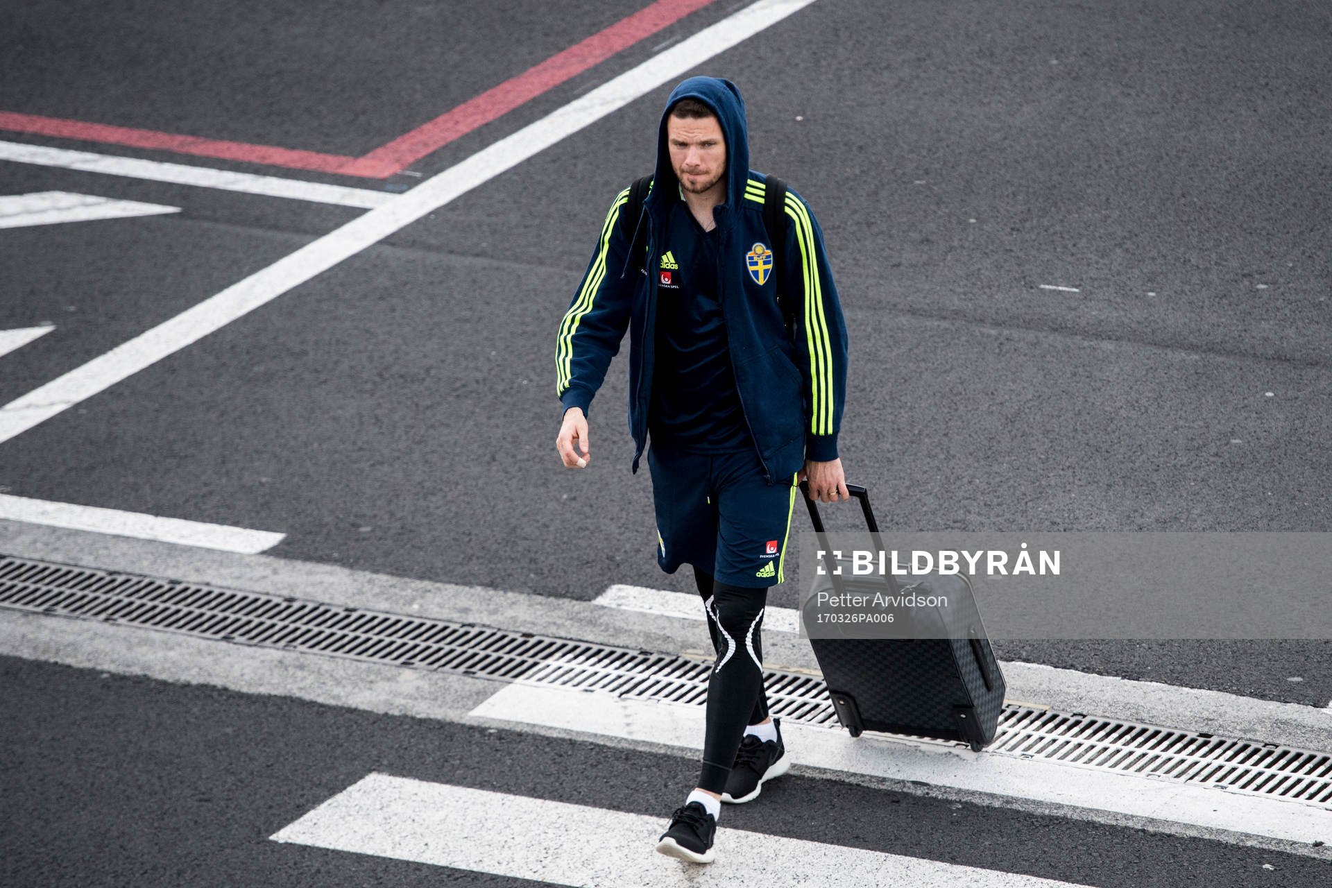 Marcus Berg när svenska landslaget i fotboll landar på