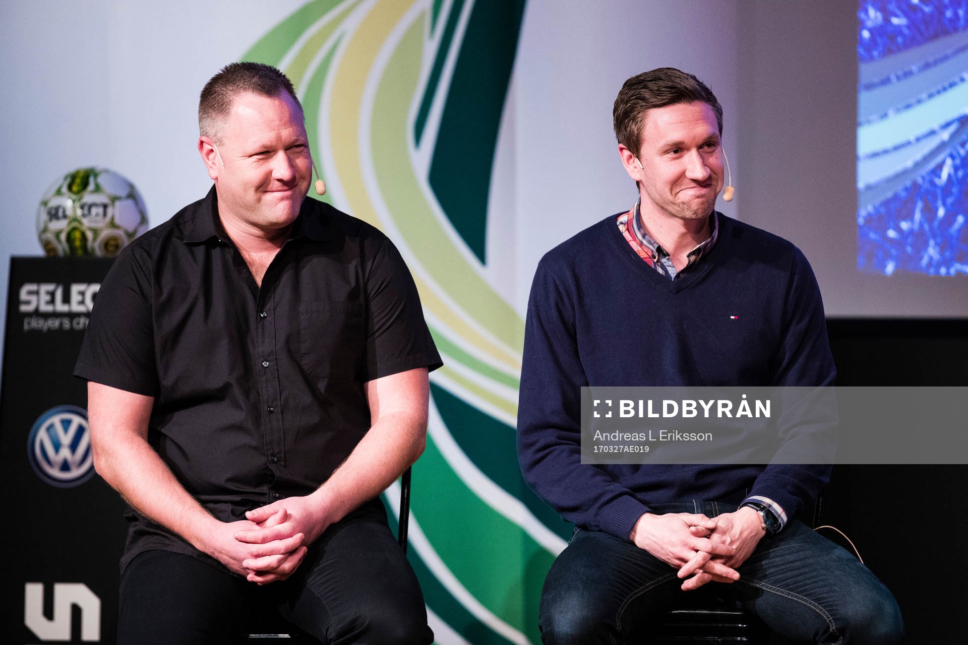 Trelleborgs tränare Patrick Winqvist och Marcus Pode