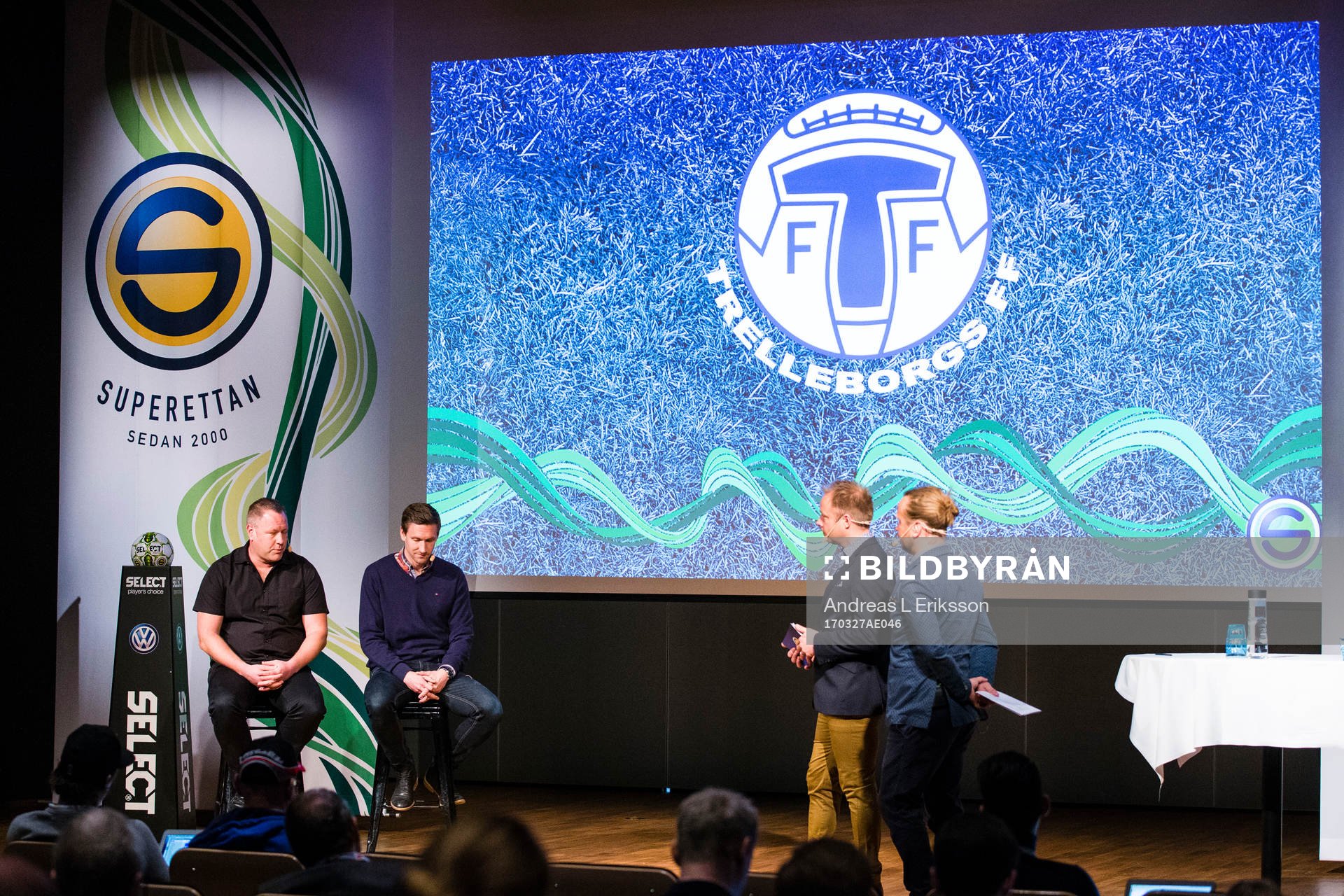 Trelleborgs tränare Patrick Winqvist och Marcus Pode