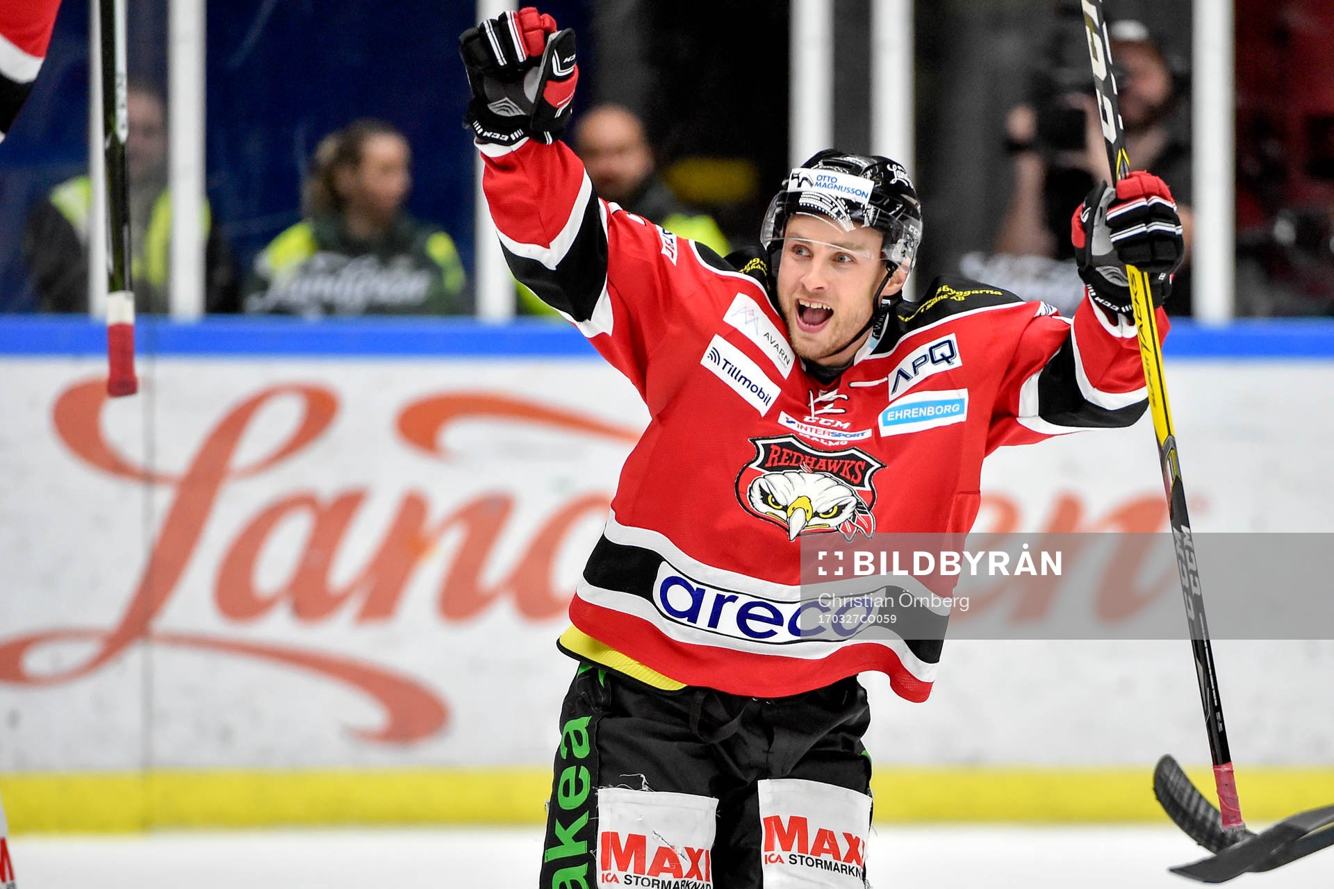 Malmö Redhawks Ilari Filppula jublar