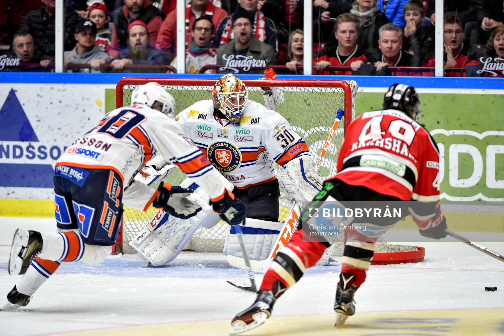 Malmö Redhawks Rhett Rakhshani och Växjös Erik Josefsson