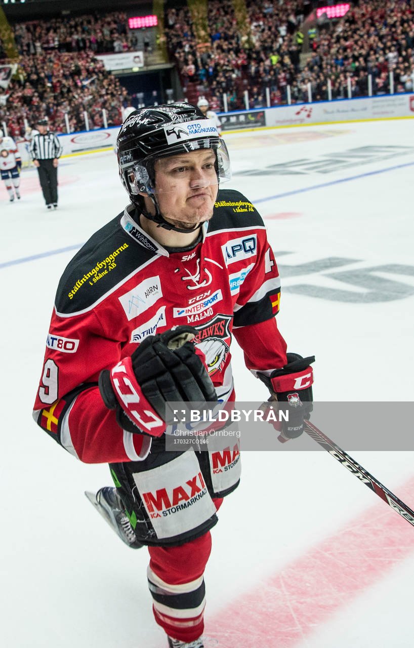Malmö Redhawks Rhett Rakhshani jublar