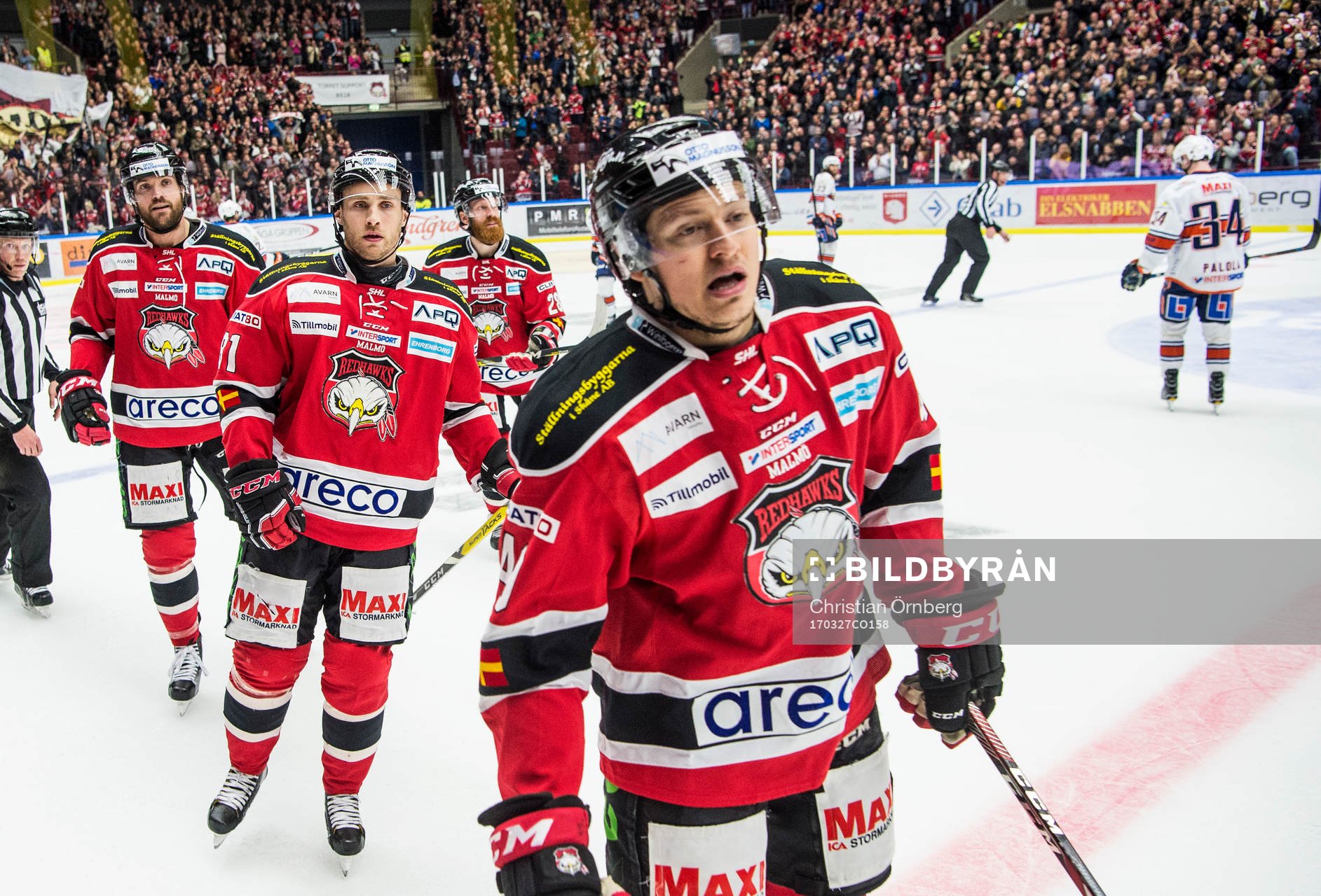 Malmö Redhawks Ilari Filppula och Rhett Rakhshani jublar