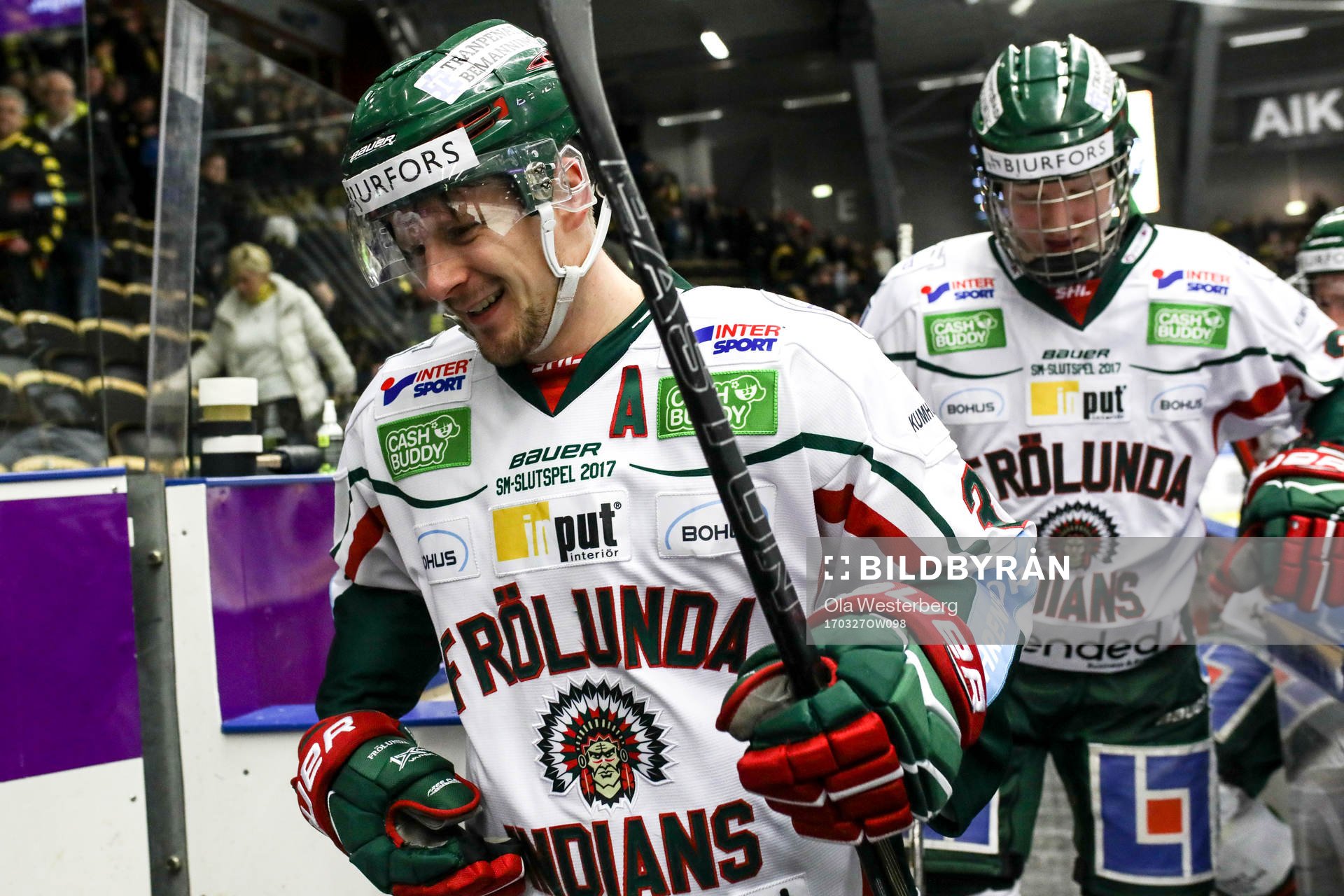 Frölundas Nicklas Lasu jublar