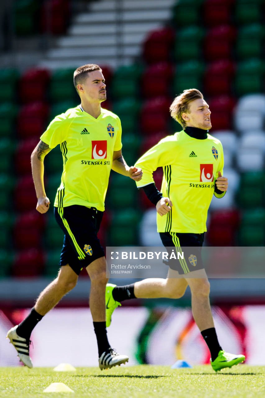 Sveriges Mikael Lustig och Emil Forsberg