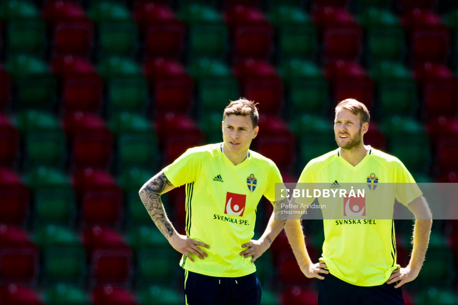 Sveriges Victor Nilsson Lindelöf och Ola Toivonen
