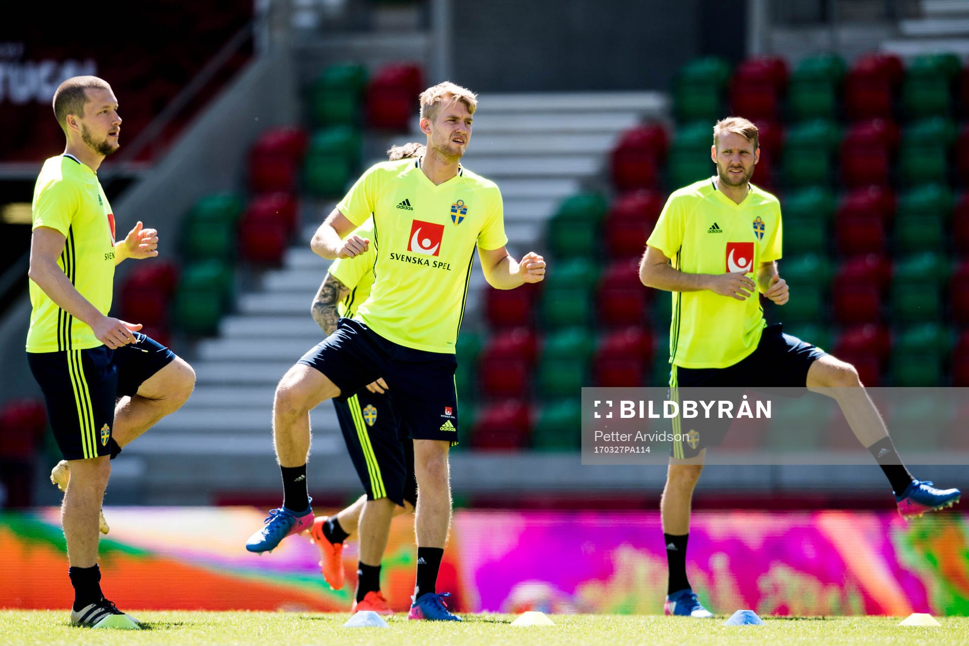 Sveriges Jakob Johansson, Filip Helander och Ola Toivonen