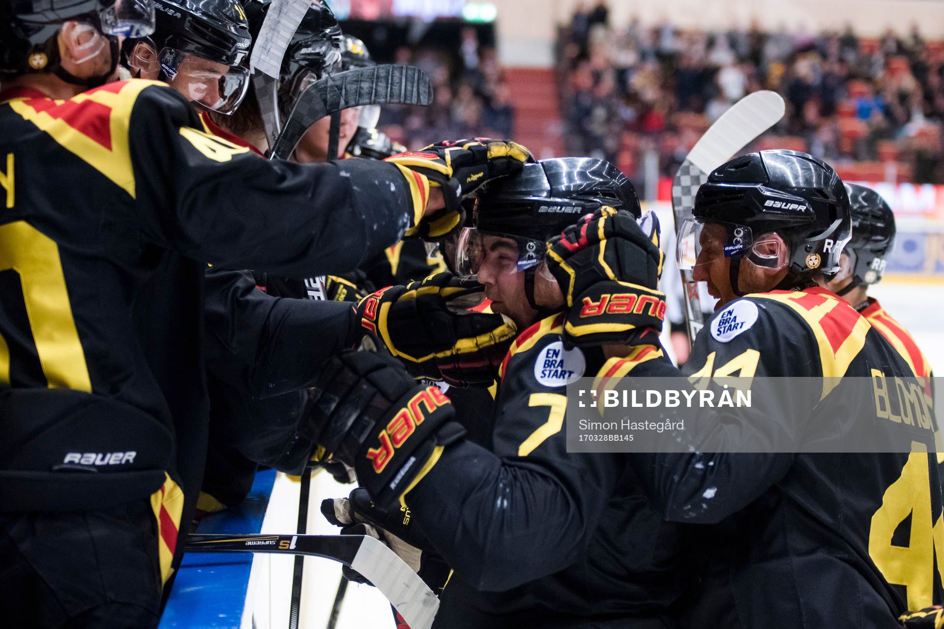 Brynäs spelare jublar