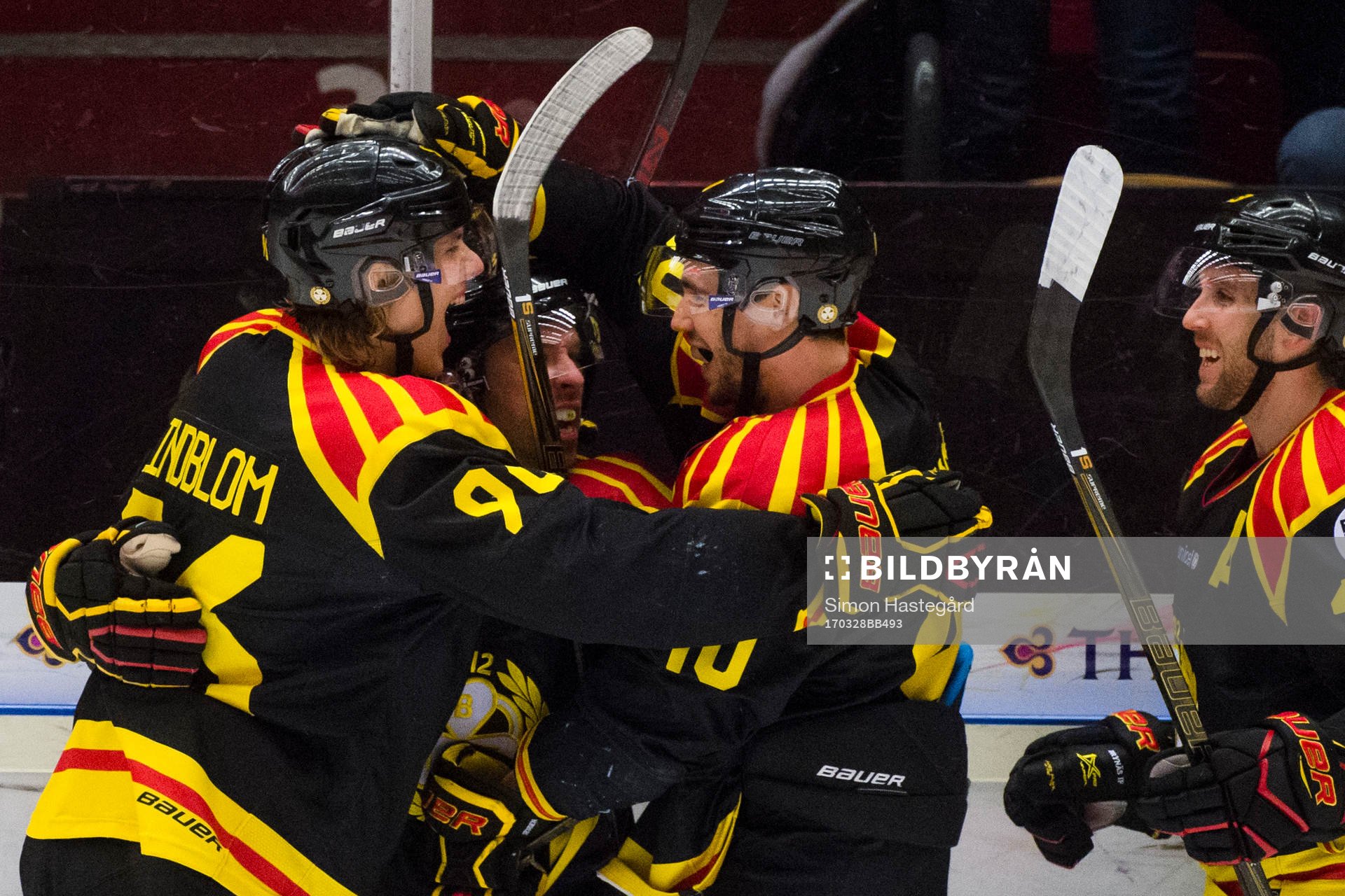 Brynäs Oskar Lindblom , Kevin Clark, Jesper Jensen och