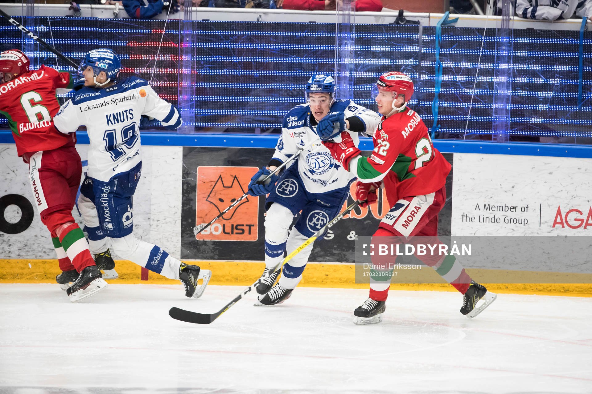 Leksands Tobias Forsberg och Moras Matias Lassen och