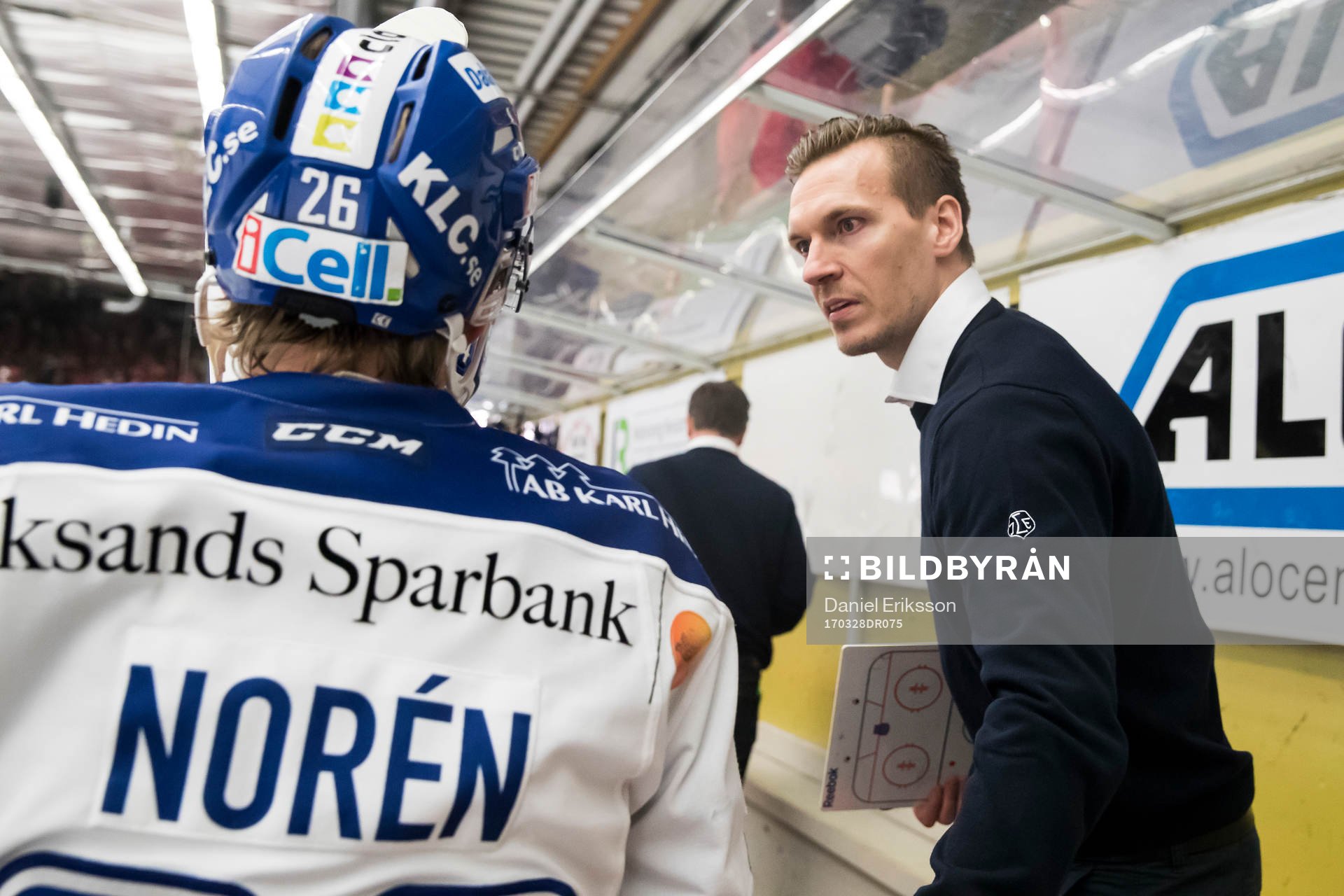 Leksands assisterande tränare Gabriel Karlsson  i