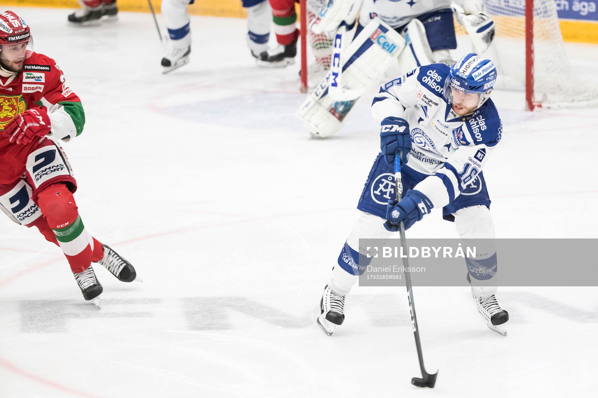 Leksands János Hári  i ishockeymatchen i direktkvalet