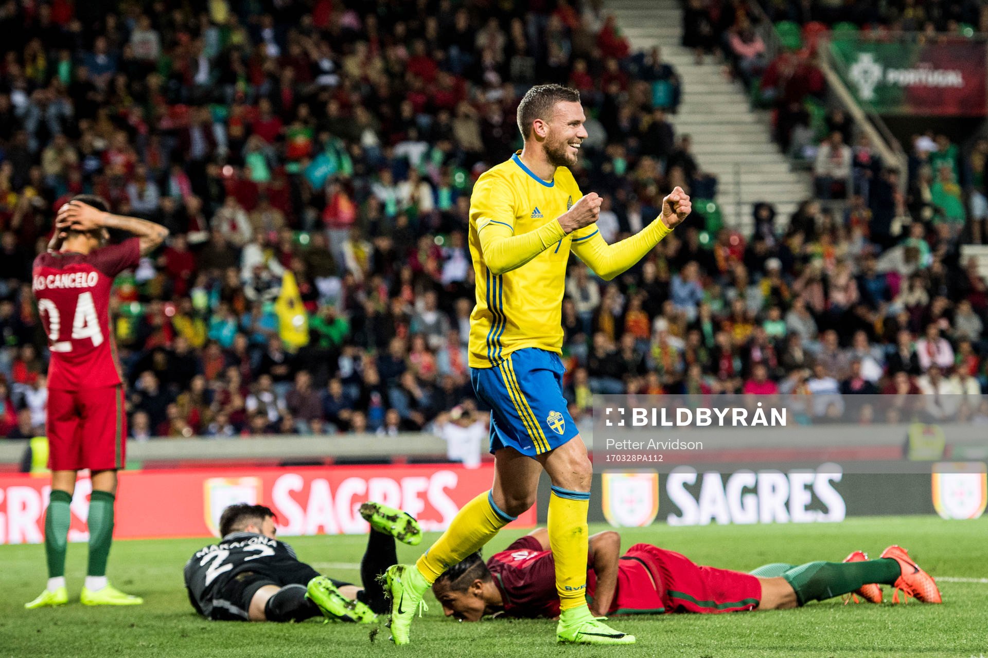 Sveriges Marcus Berg jublar