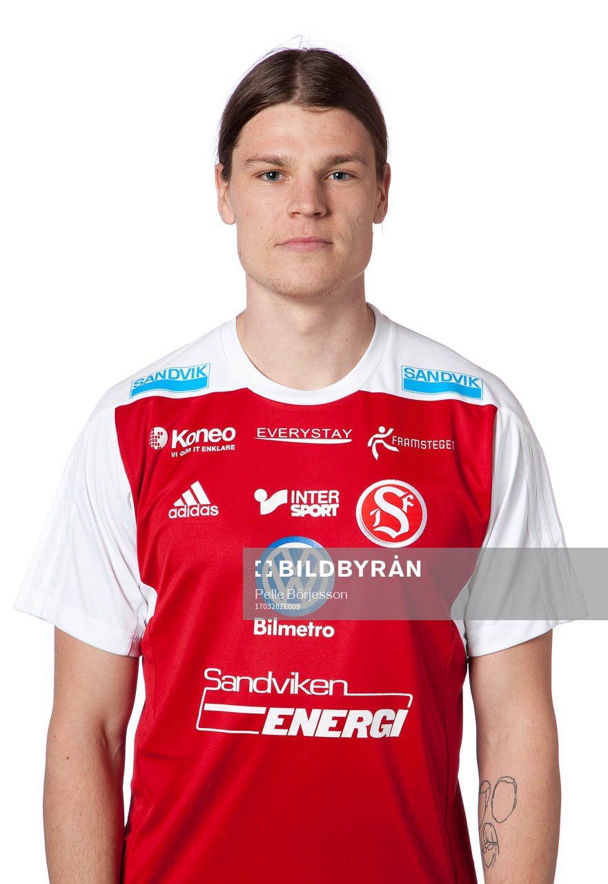 Sandvikens Filip Norell poserar för ett porträtt den 28 mars 2017 i Sandviken.